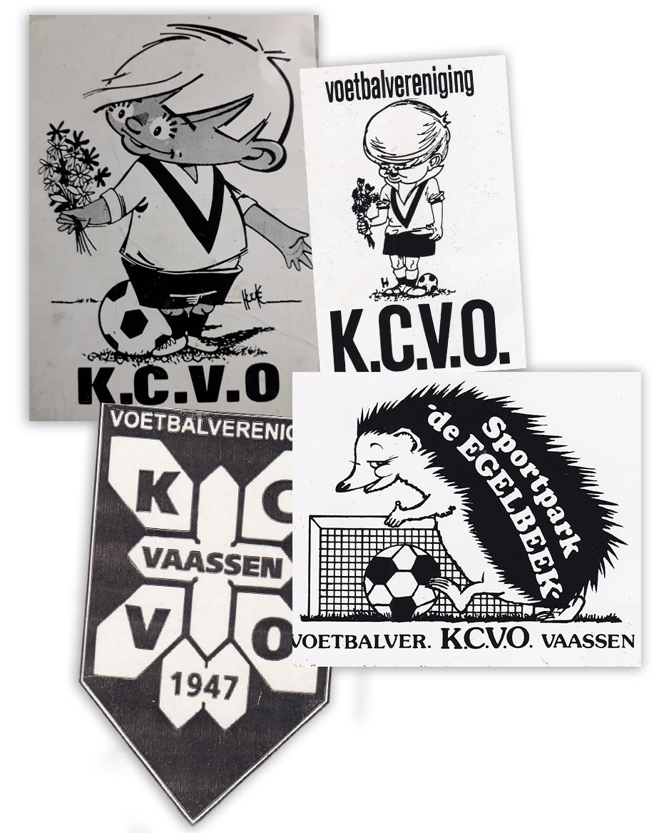KCVO stickers door de jaren heen