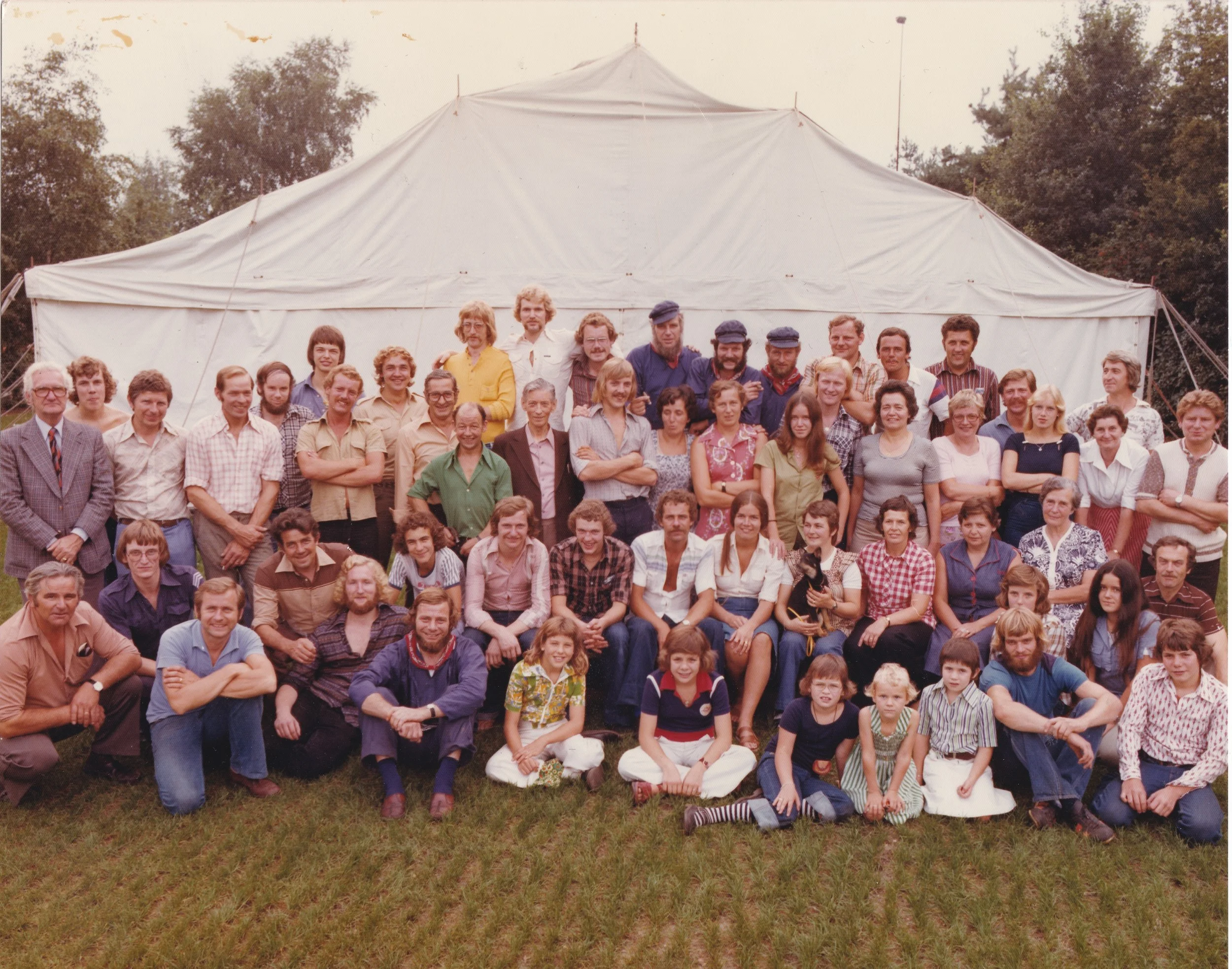 Medewerkers aan het 10de sportfestijn in 1978