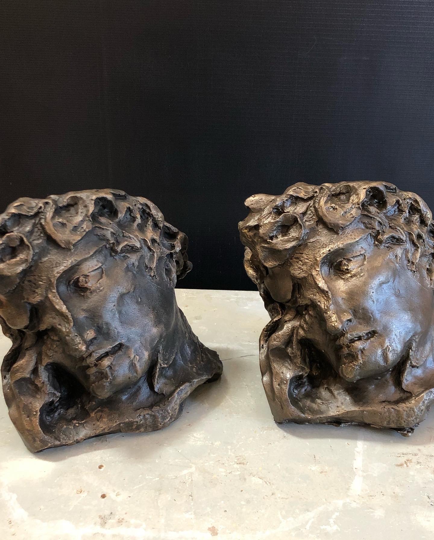 Fac-similé plâtre imitation bronze 