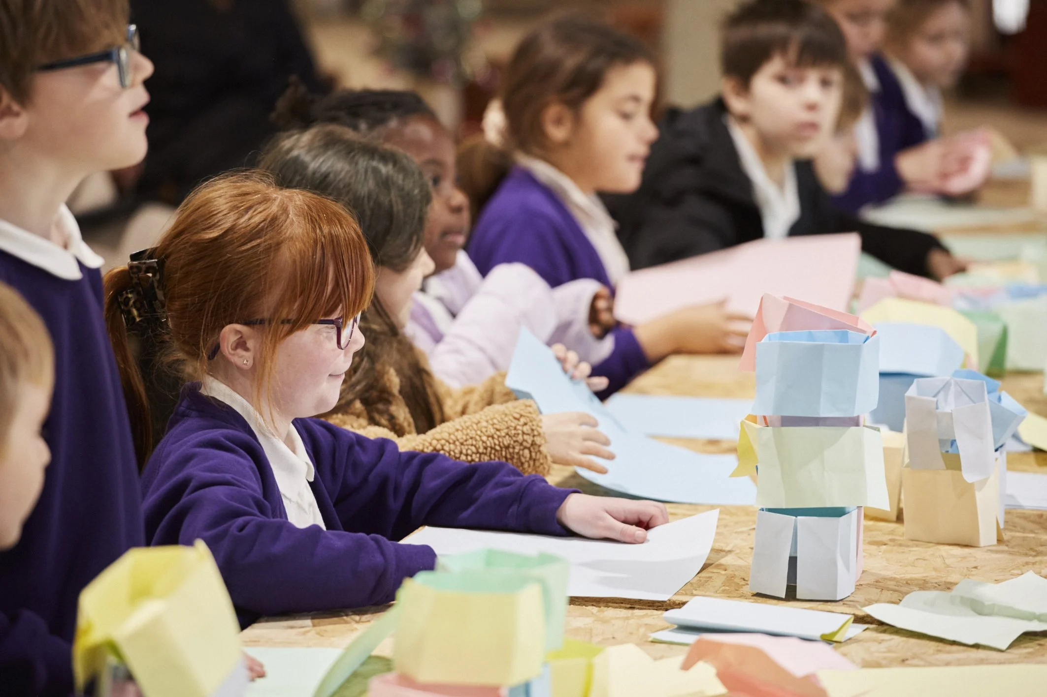 Messums Artist in residency with Kaori Kato Christmas Paper Star Making 

Photography by Peter John Morgan 
