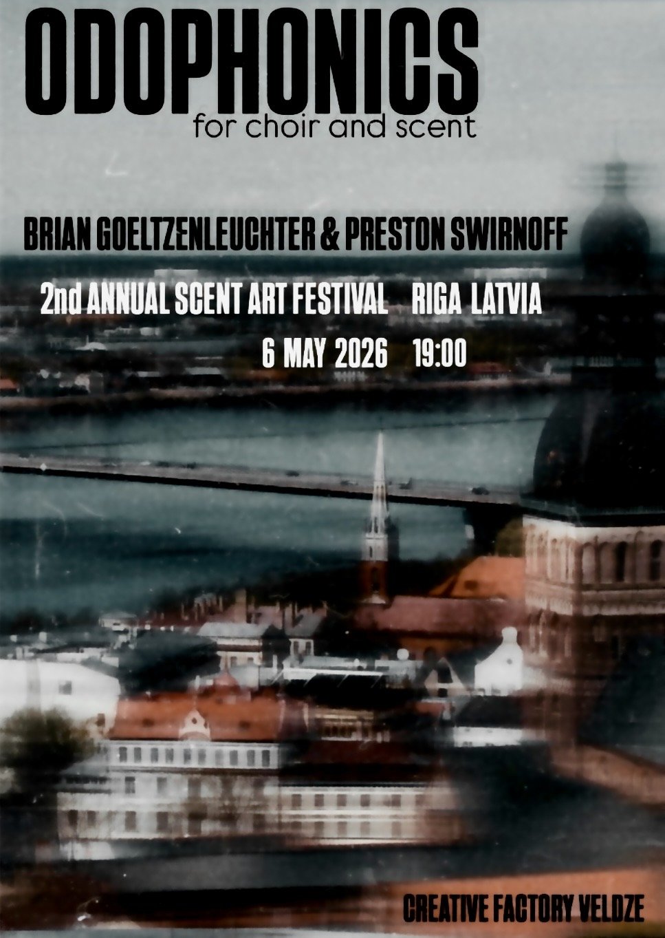 May 6, 2026 19:00 Riga, Latvia - Scent Art Festival at Creative Factory Veldze