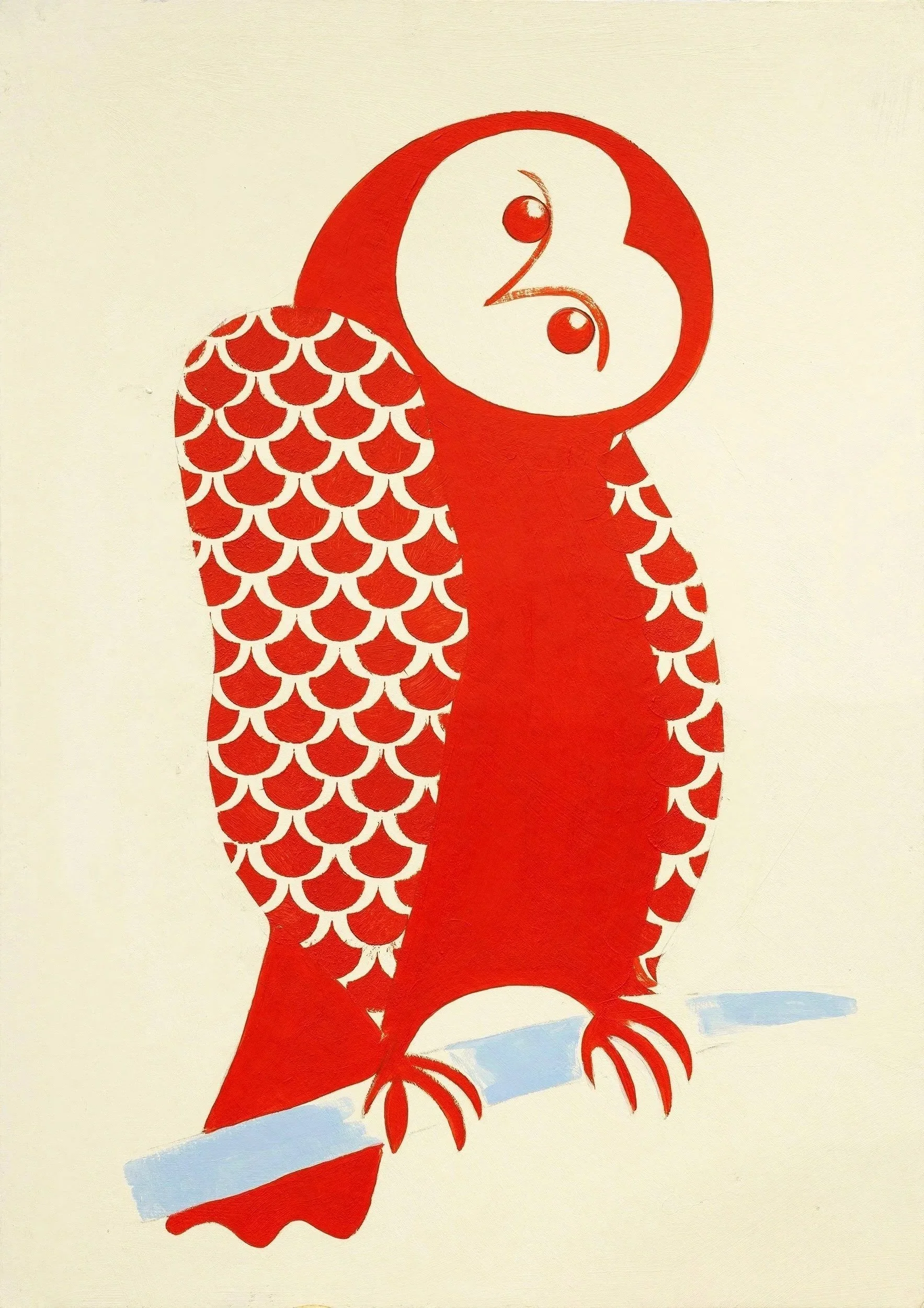 Barn Owl | Acrylic and emulsion on board | 42 x 30cm | 2025