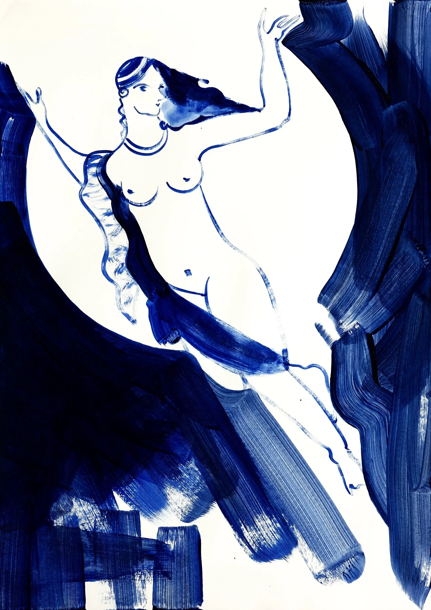 Minerva | Acrylic and ink on paper | 42 x 30cm | 2026