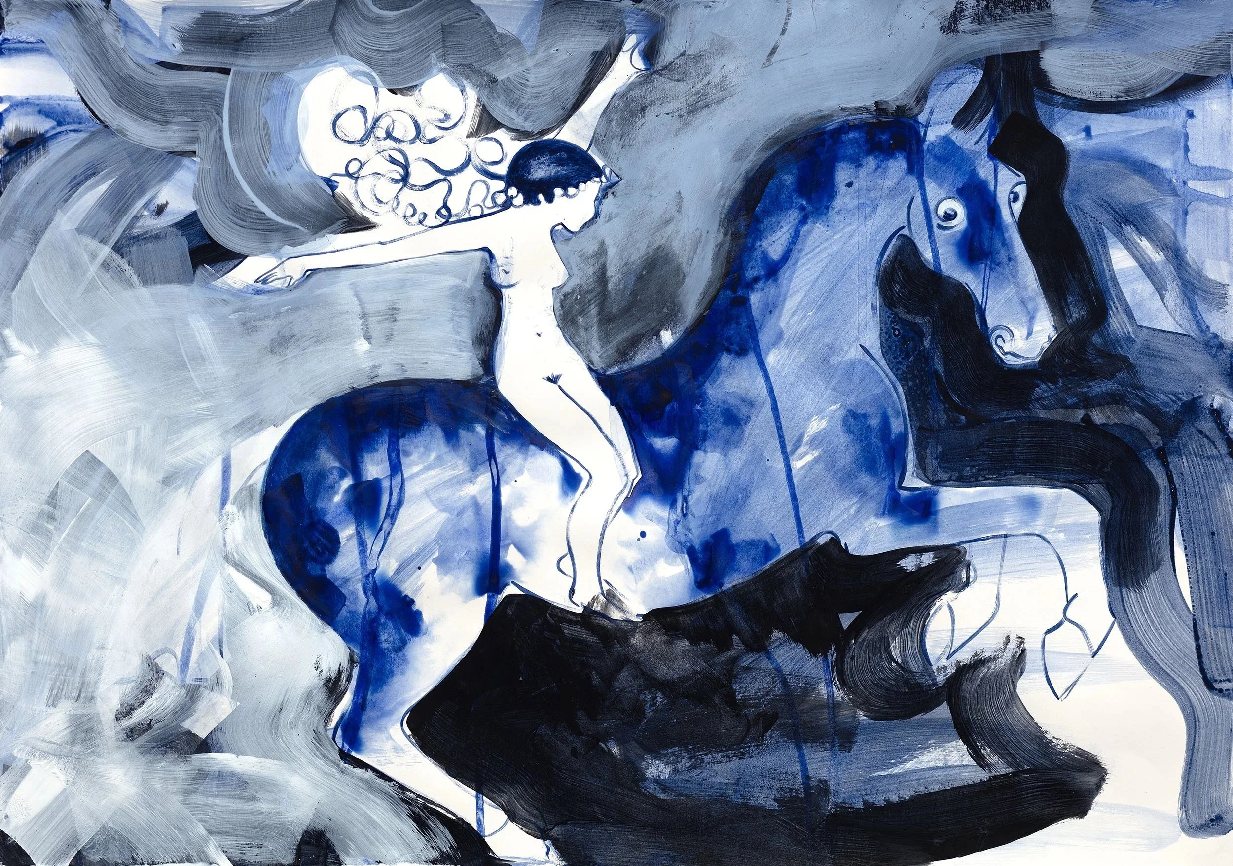 Pegasus | Ink and acrylic on paper | 42 x 60cm | 2026