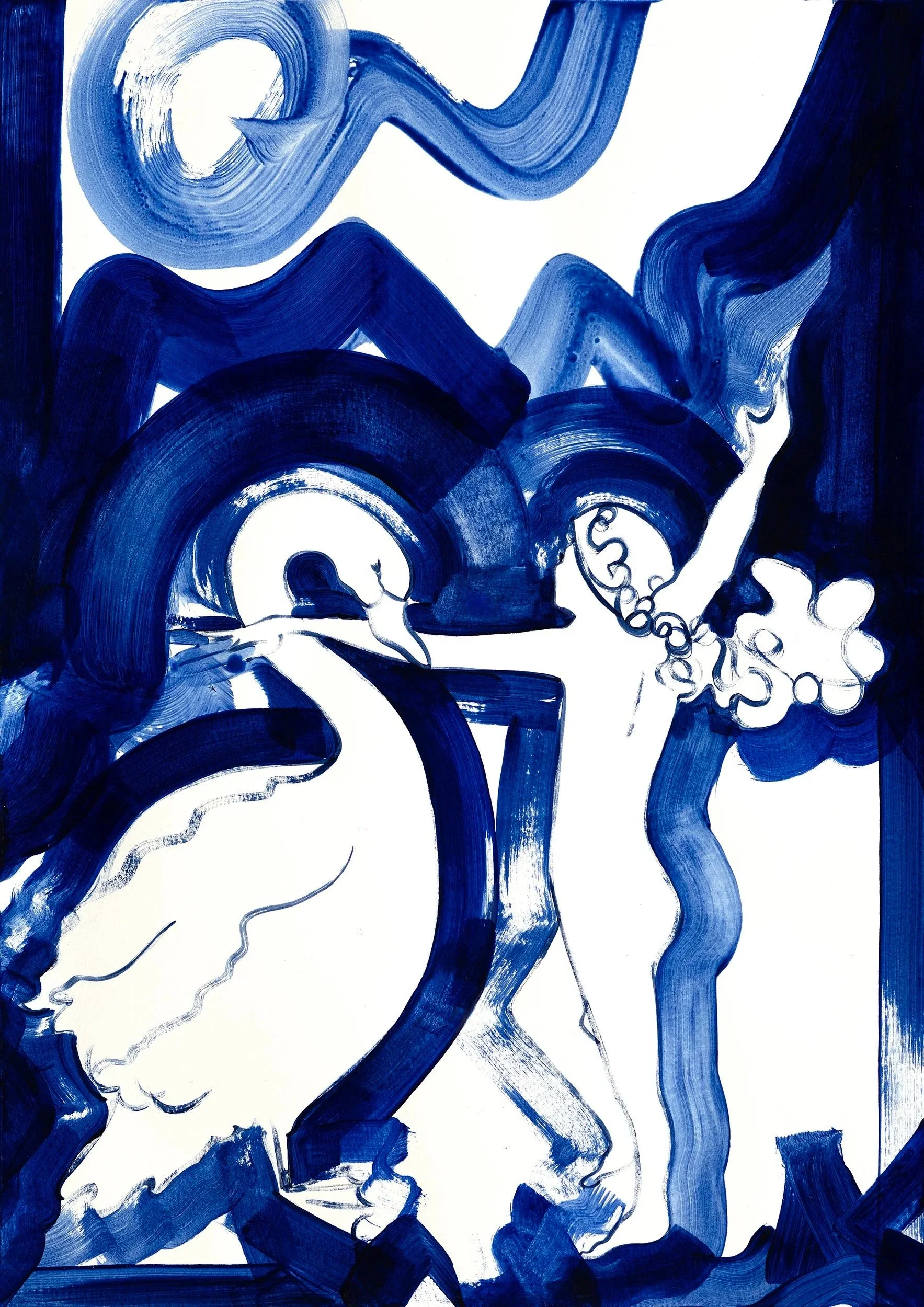 Ugly Duckling | Ink and acrylic on paper | 42 x 30cm | 2026