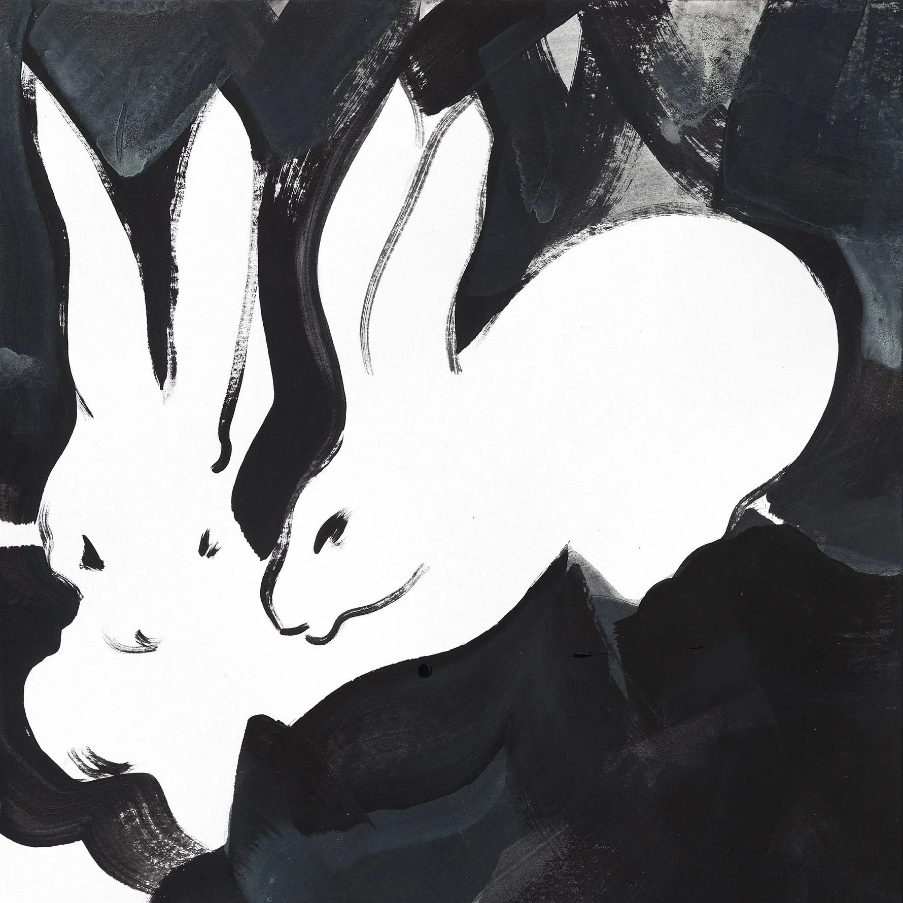 Grey Skies | Ink and acrylic on paper | 30 x 21cm | 2026