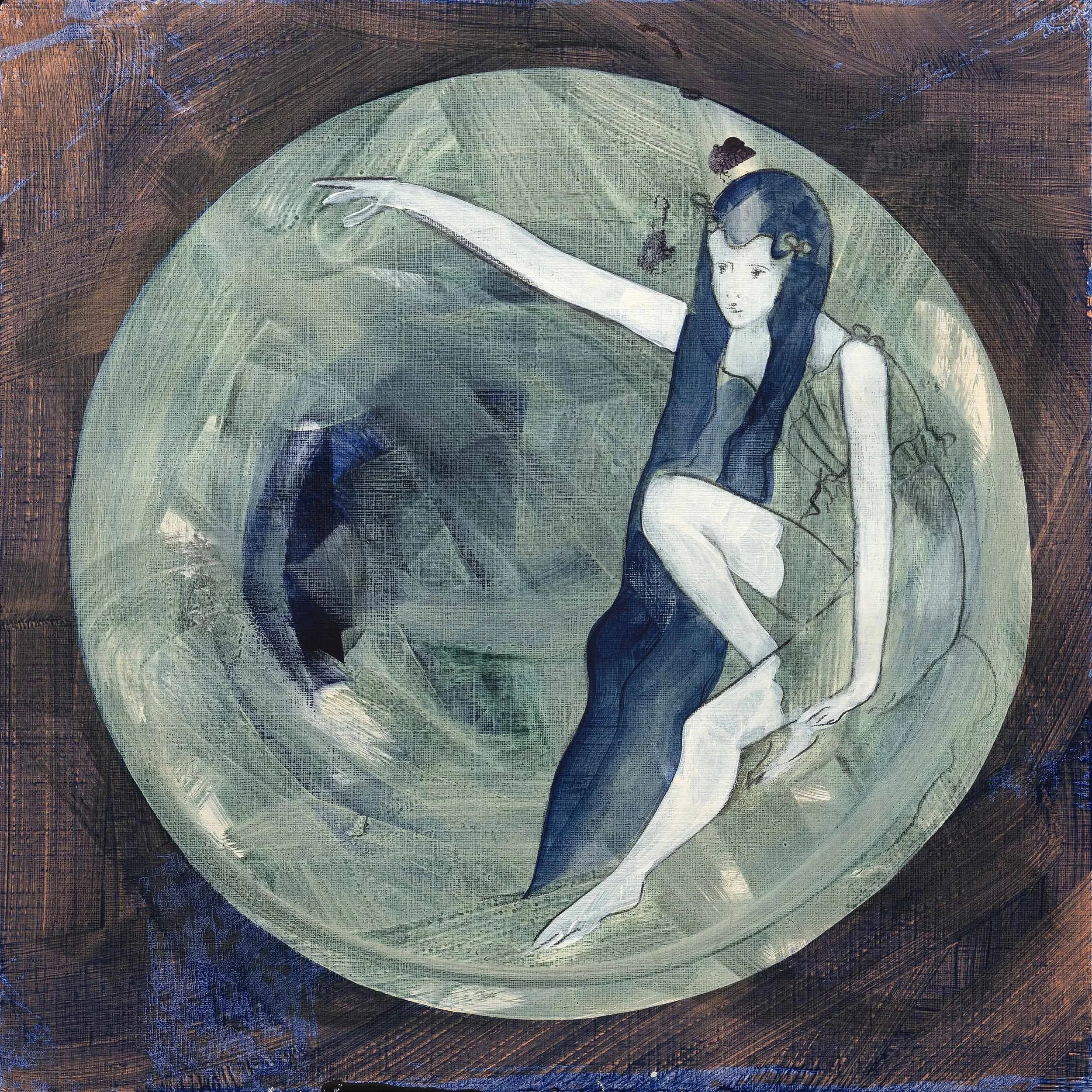 Rapunzel | Acrylic & pencil on paper | 30 x 30cm | 2026
