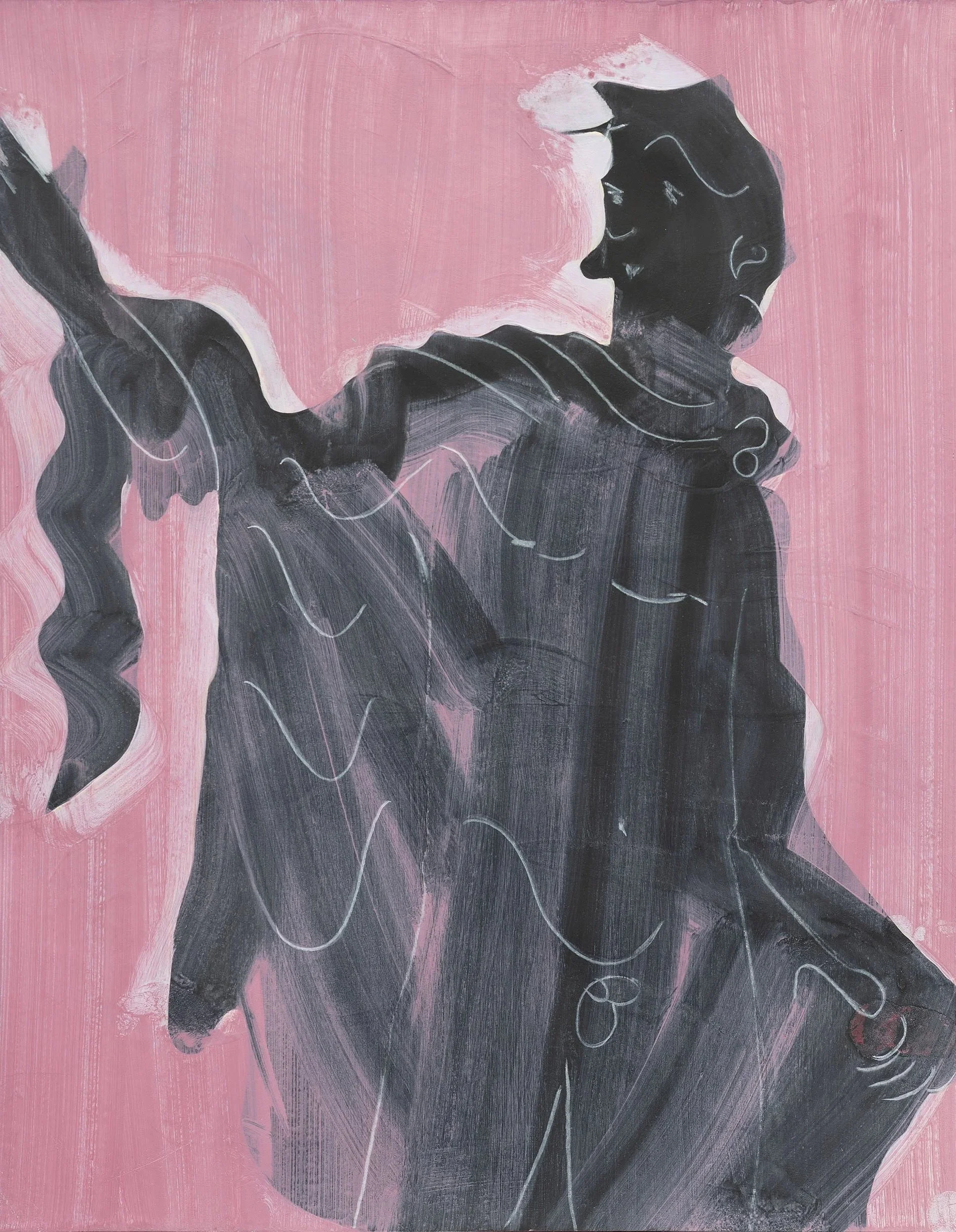 Apollo | Acrylic & pencil on paper | 38 x 30cm | 2026