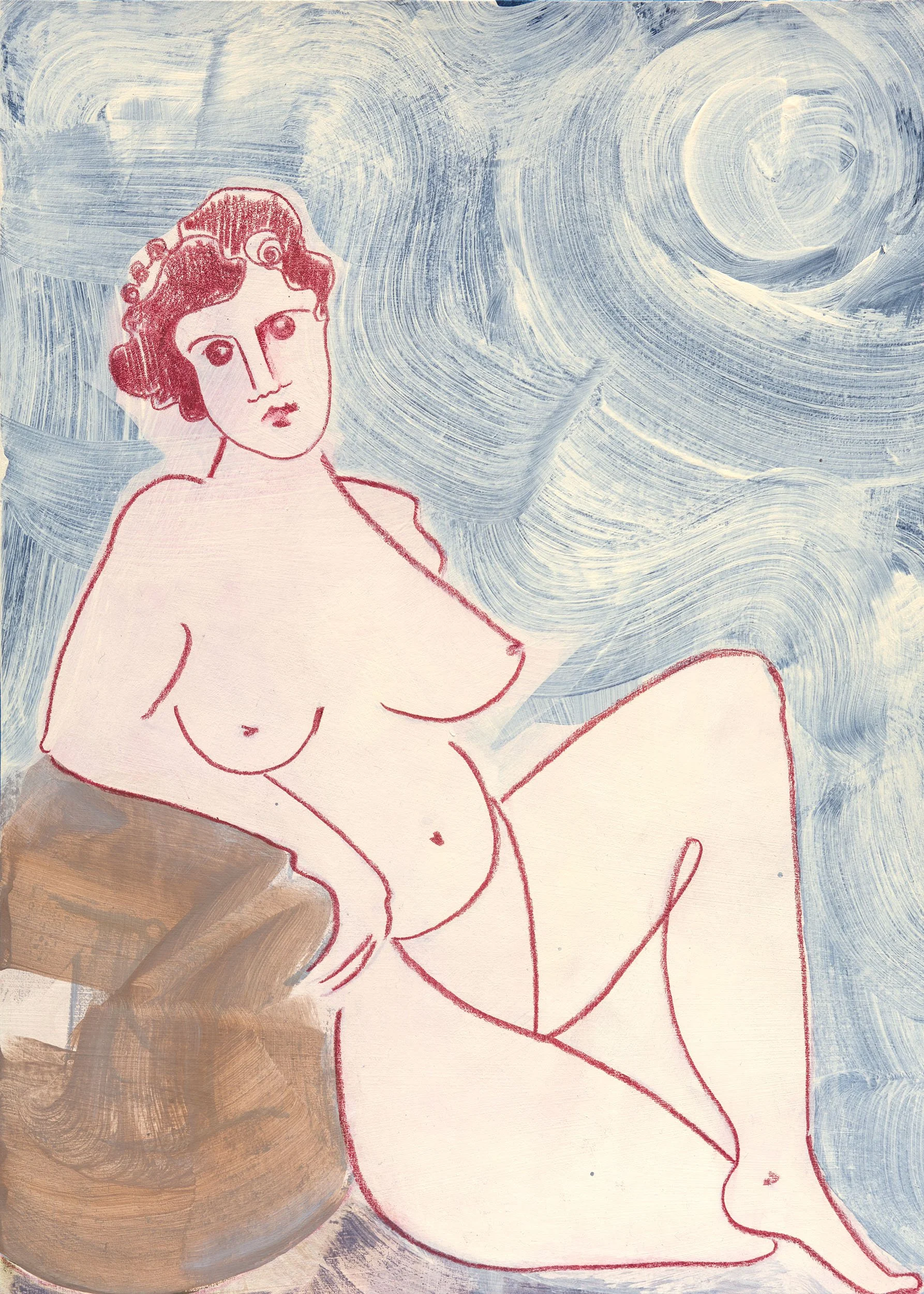 A Rolling Stone | Acrylic & pencil on paper | 30 x 21cm | 2026