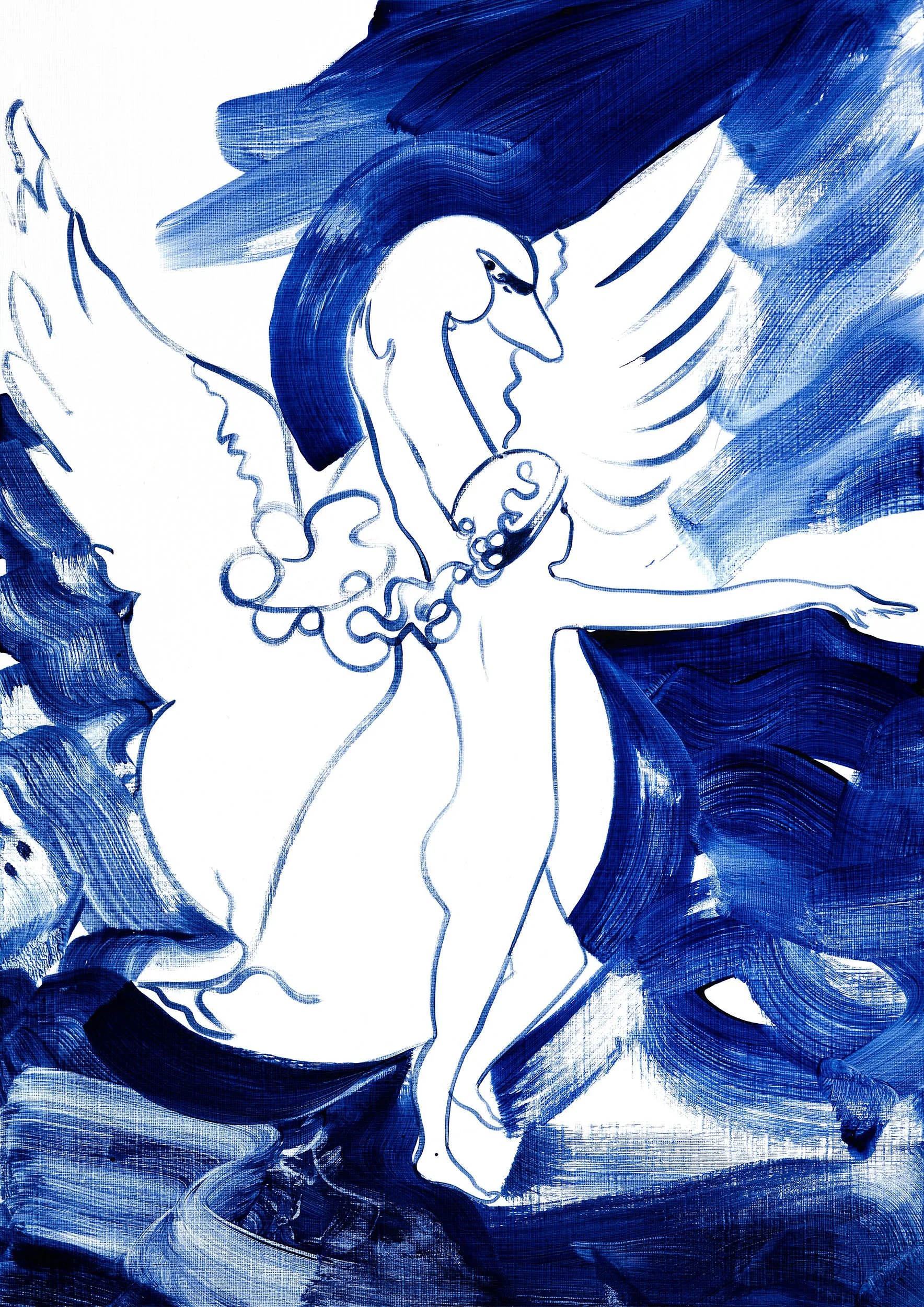 En avante | Ink and acrylic on paper | 42 x 30cm | 2026