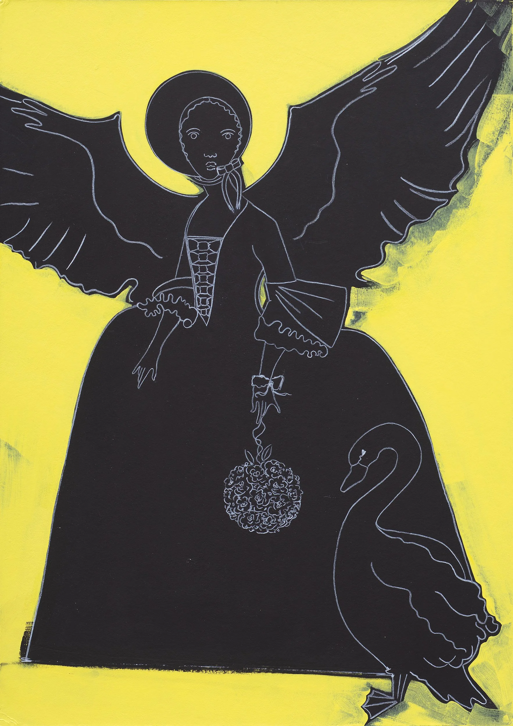 Quite Contrary | Acrylic & pencil on paper | 60 x 42cm | 2026