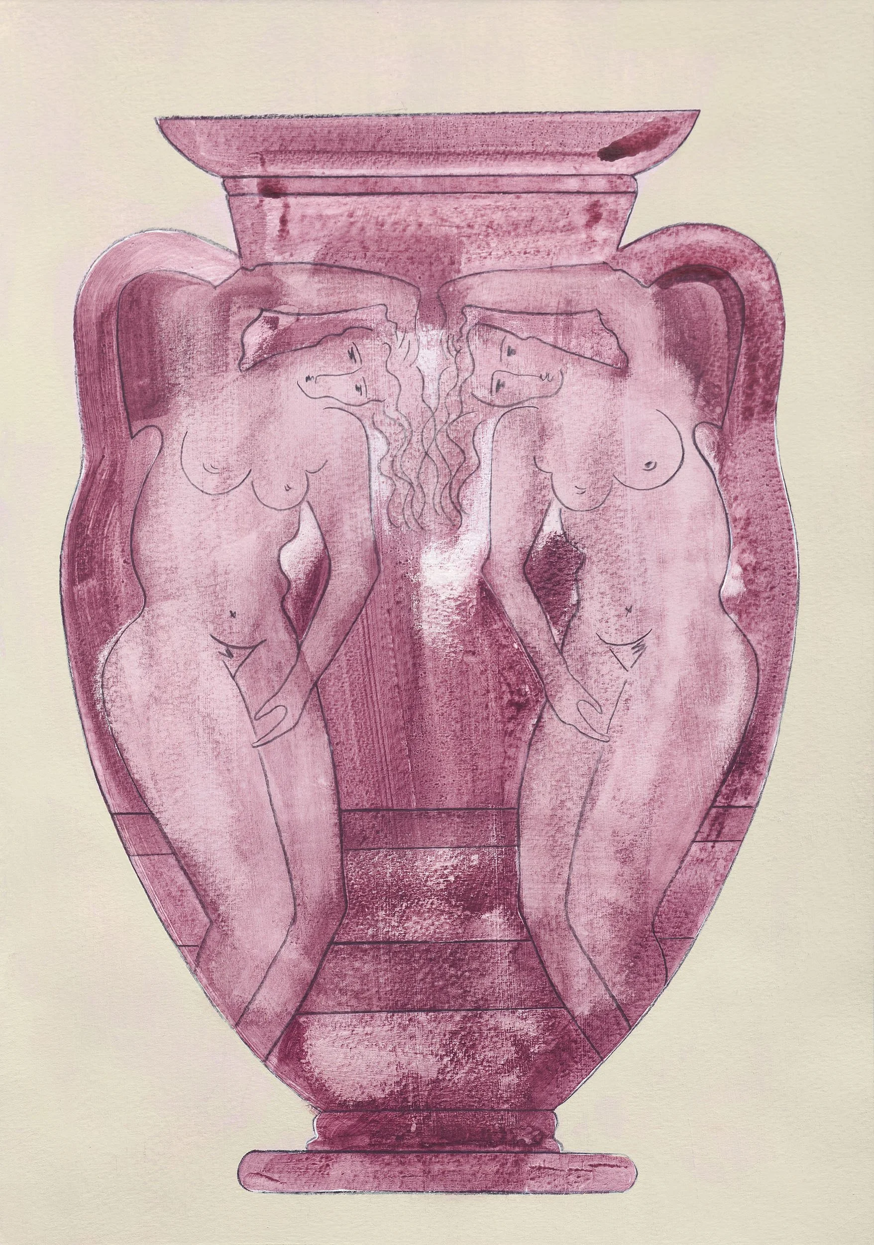 Mirror Image | Acrylic & pencil on paper | 42 x 30cm | 2026