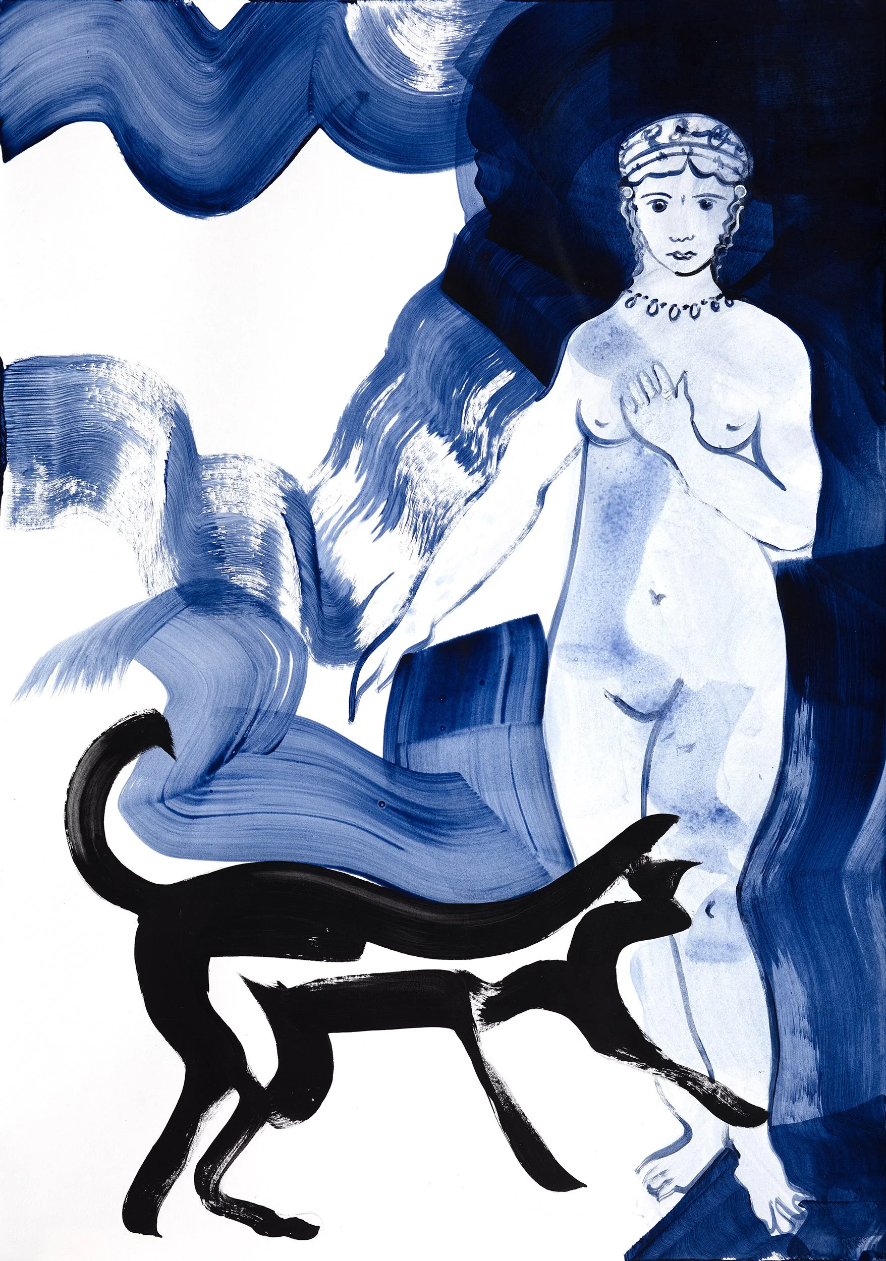 Queen of Sheba | Ink and acrylic on paper | 42 x 30cm | 2026