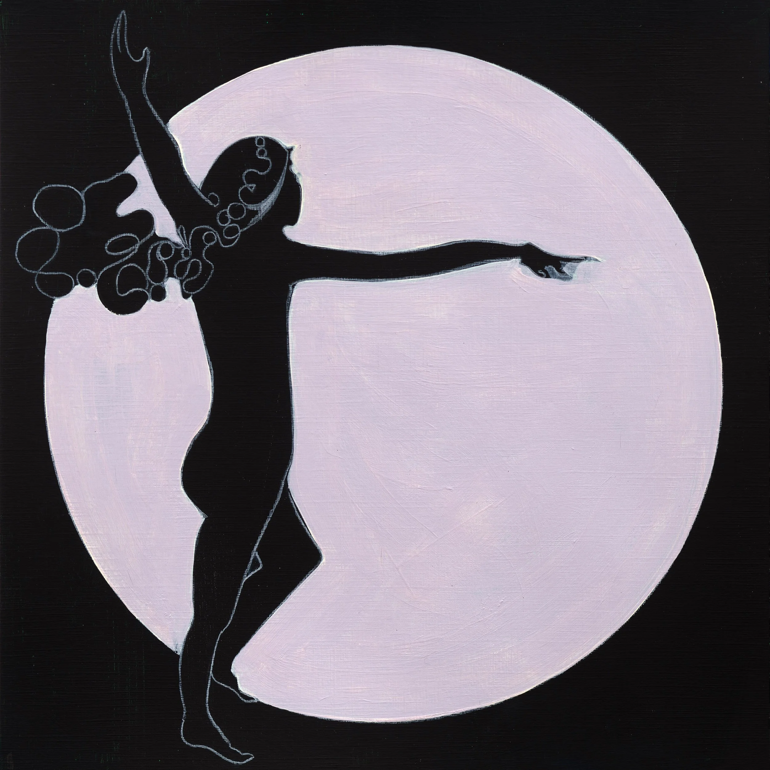 Moonshadow | Acrylic & pencil on paper | 30 x 30cm | 2026