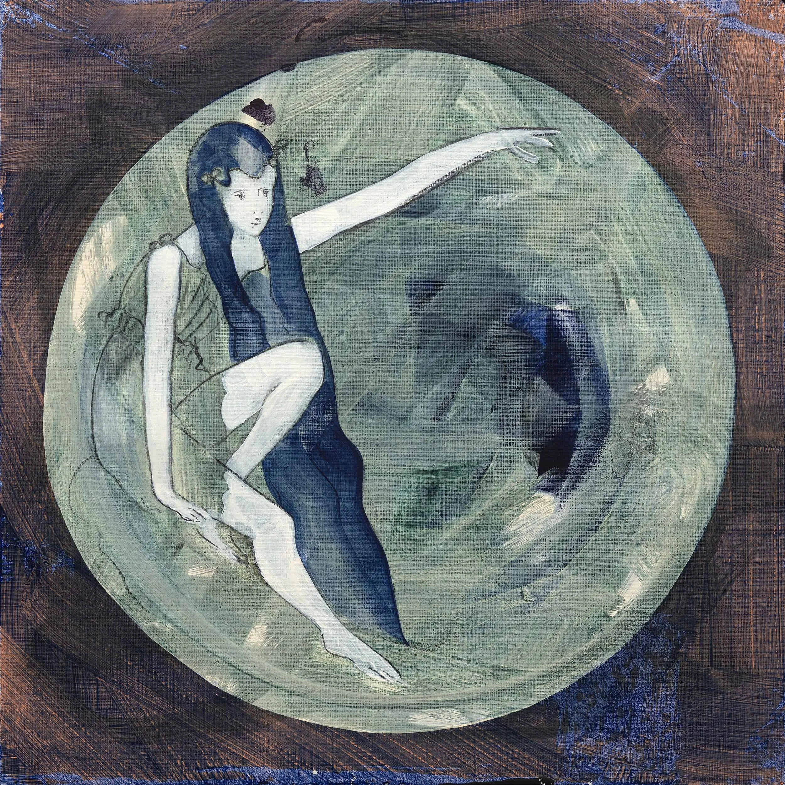 Rapunzel | Pencil and acrylic on paper | 30 x 30cm | 2026