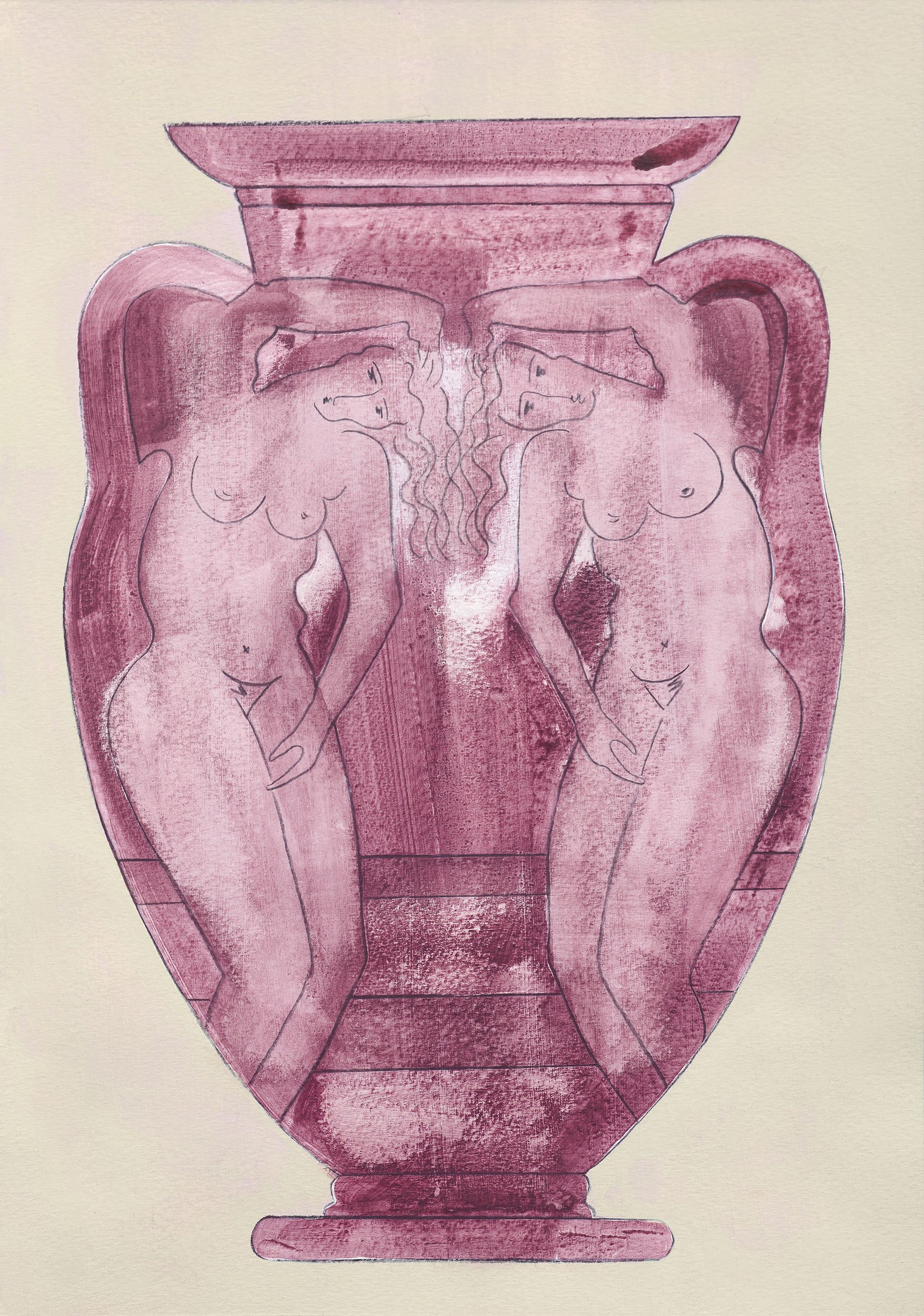 Mirror Image | Acrylic & pencil on paper | 42 x 30cm | 2026