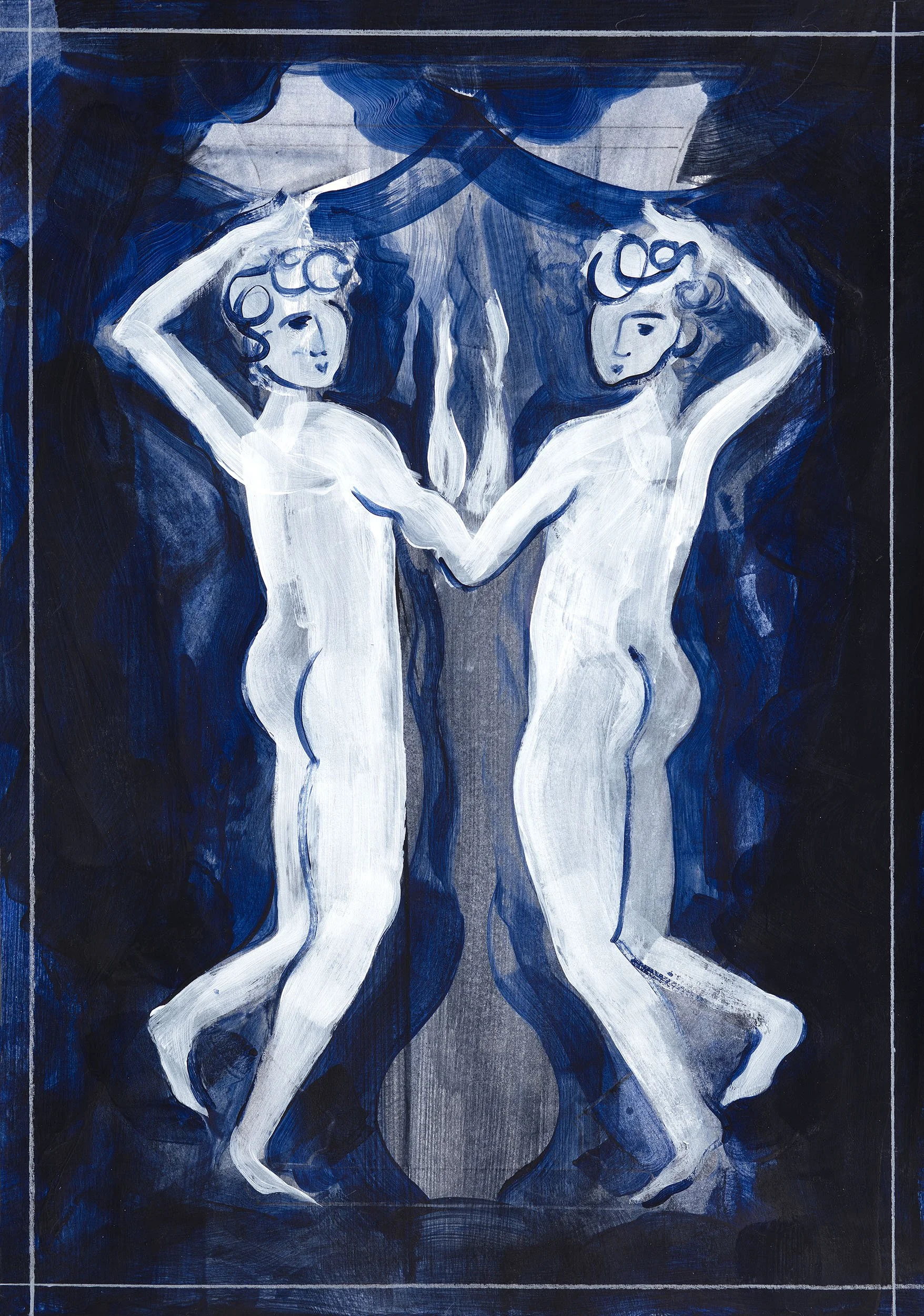 Smoke and Ashes | Ink and acrylic on paper | 42 x 30cm | 2026