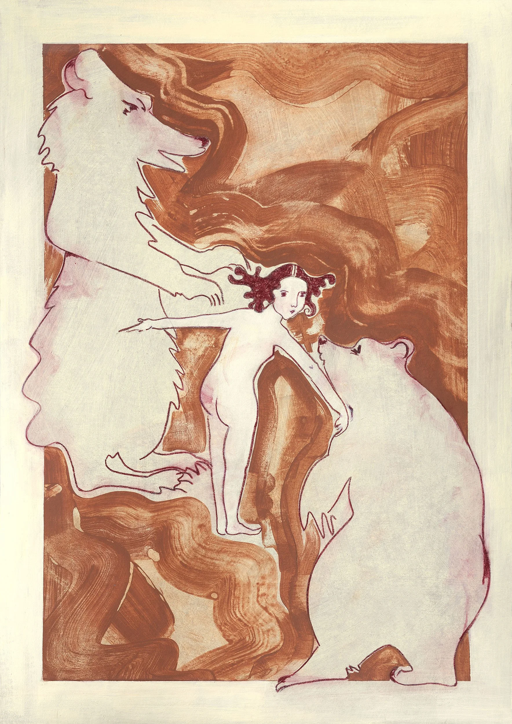 A Stitch in Time Saves Nine | Acrylic & pencil on paper | 42 x 30cm | 2026