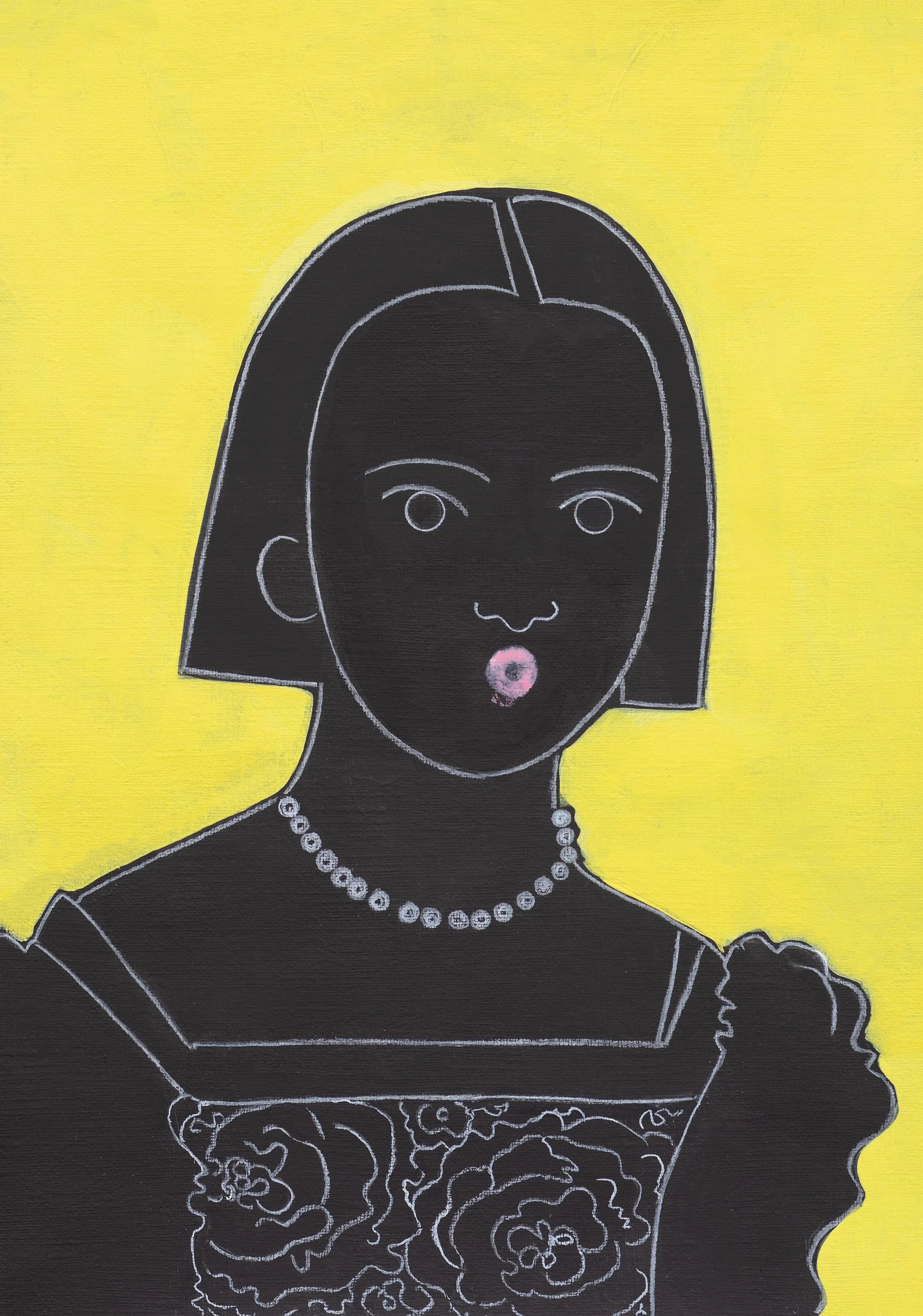 Persephone | Acrylic & pencil on paper | 34 x 24cm | 2026