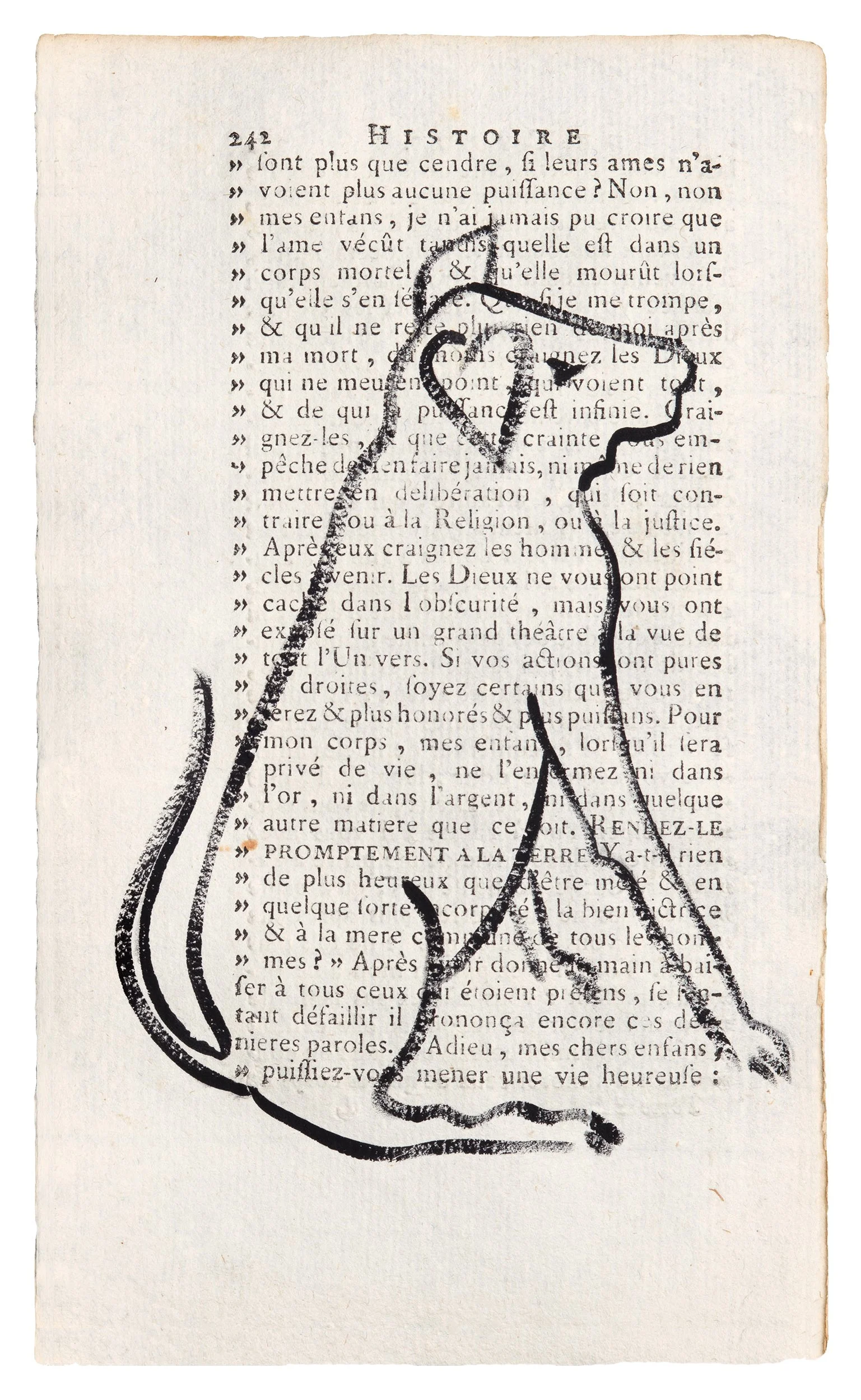 Dog | Gouache on vintage paper | 18 x 10cm | 2025