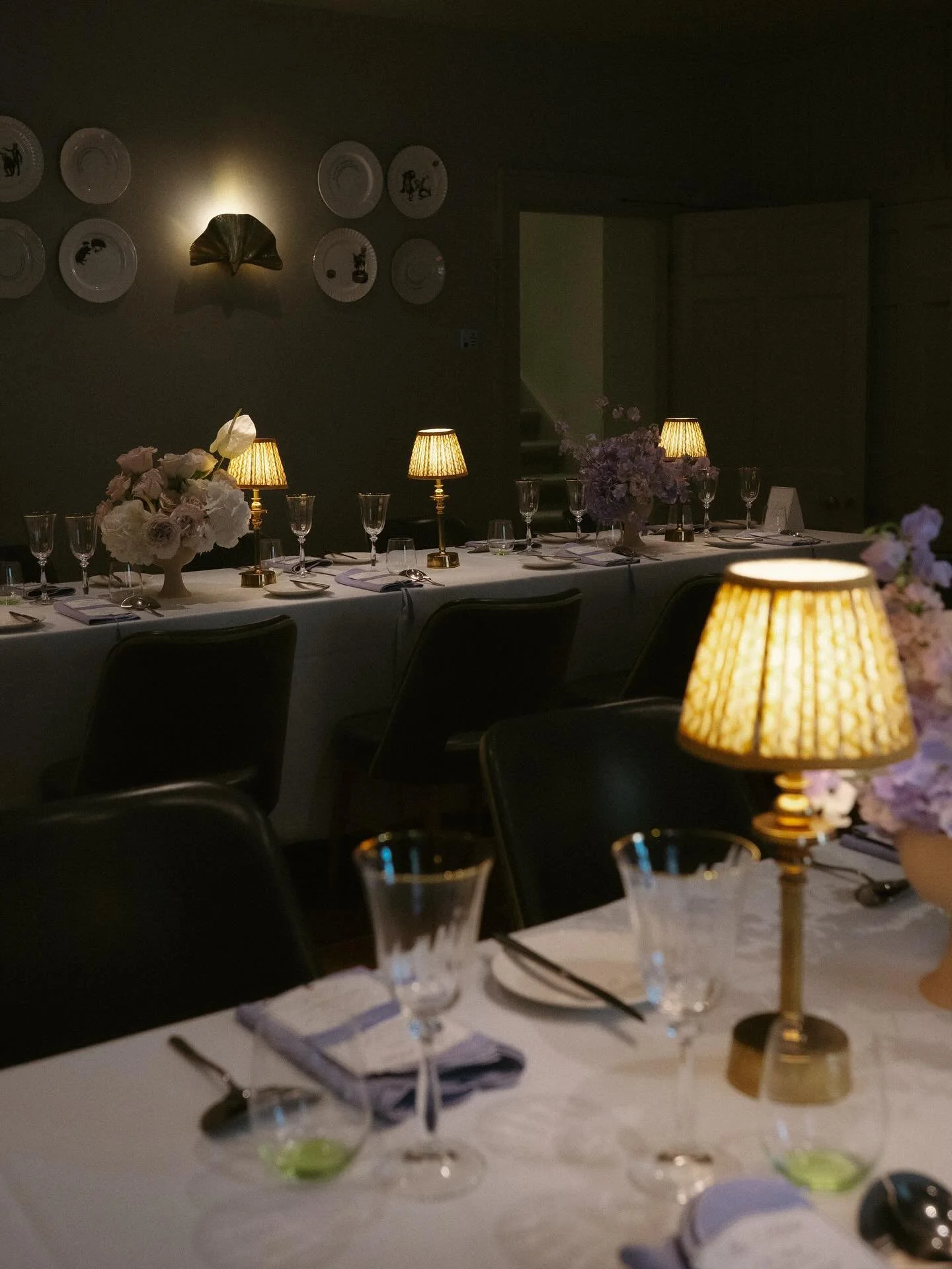 I really loved planning and designing M&amp;C&rsquo;s intimate church blessing and restaurant lunch. 

They gave me the colour palette of purple which I really wanted to focus around the flowers and then subtly into the accessories; napkins and place