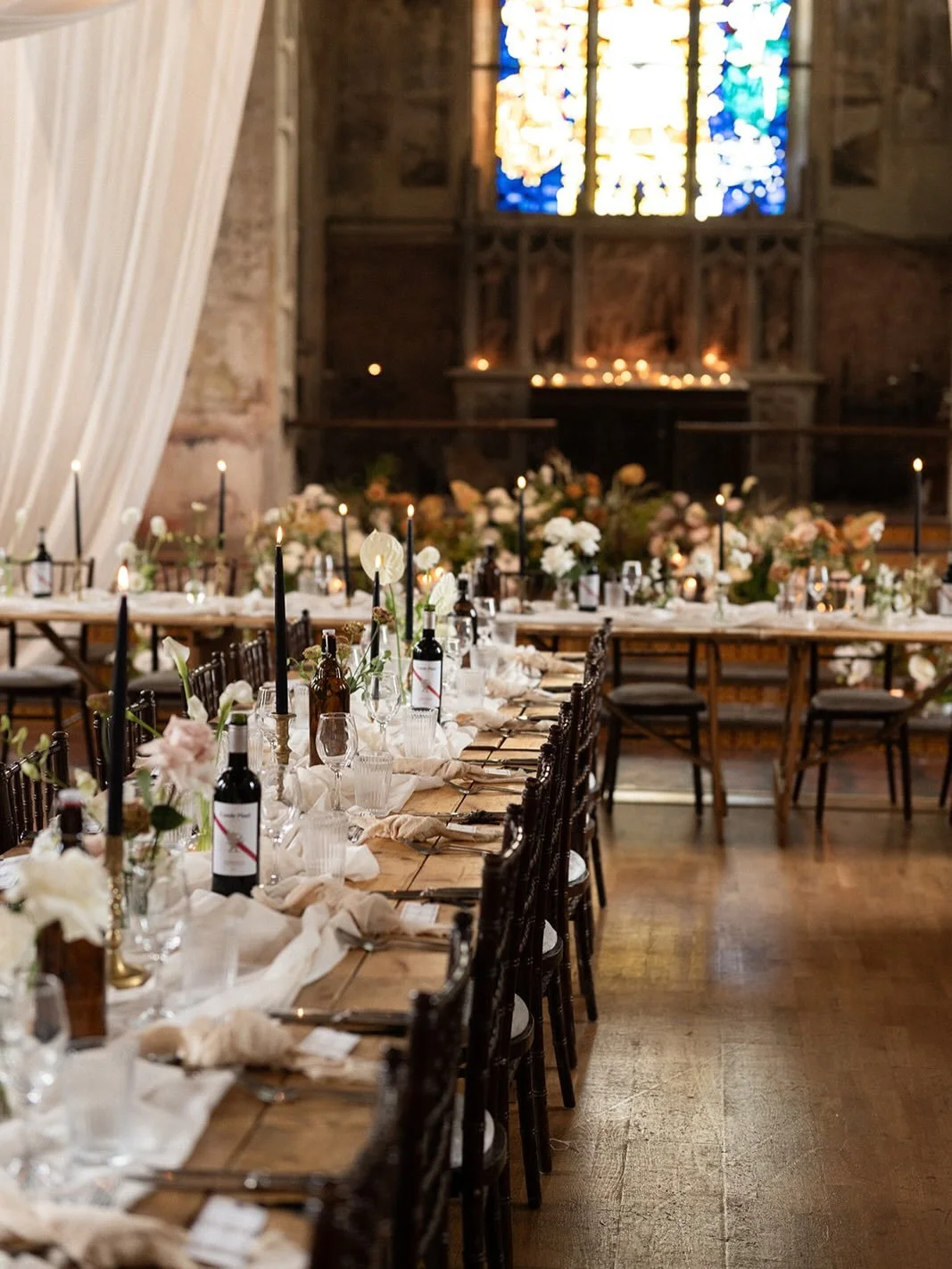 There&rsquo;s nothing quite like walking into a room full of your bestest friends and family, sat around tables that you dreamed of and envisioned WHILST cheering at the top of their voices for you and your new husband/wife. 

@bychloemary 
@themount