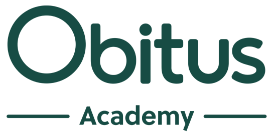 Obitus Academy logo with the word 'Obitus' in large font and 'Academy' underneath, separated by two horizontal lines.