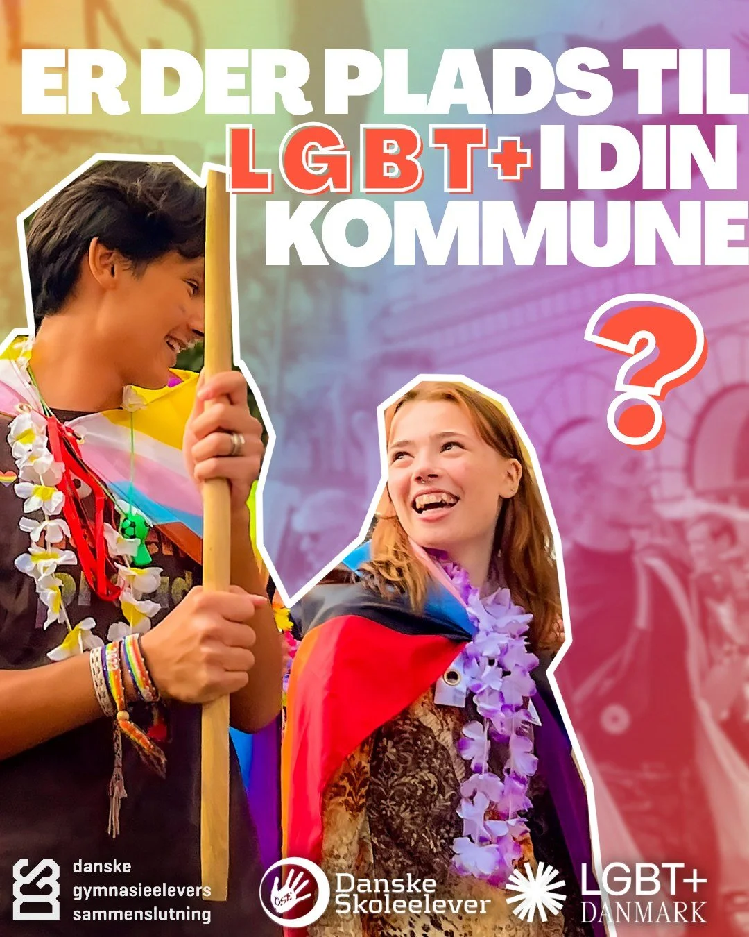 Er der plads til LGBT+ i din kommune? 
Uanset hvad - s&aring; husk at s&aelig;tte dine to krydser i morgen!
Valgstederne har &aring;bent fra 8-20 🗳️
Vi &oslash;nsker jer et rigtigt godt kommunal og regionsr&aring;dsvalg🌟