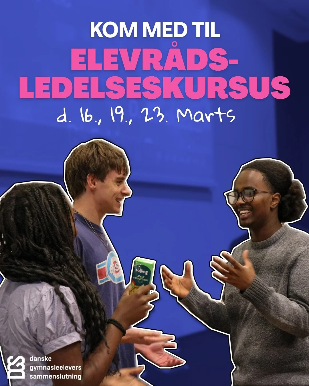 Er du forperson i dit elevr&aring;d, eller en del af elevr&aring;dsledelsen?S&aring; kom med, n&aring;r Danske Gymnasieelevers Sammenslutning inviterer til et inspirerende elevr&aring;dsledelseskursus!

Her samler vi elevr&aring;dsledelser fra hele l