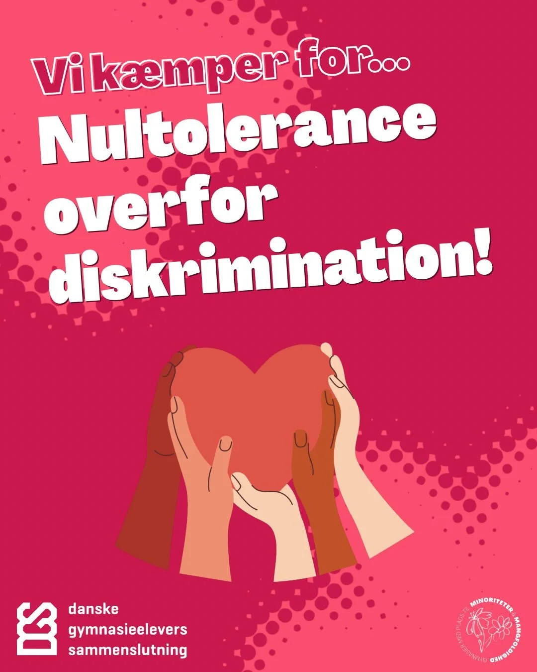 Der skal v&aelig;re nultolerance overfor diskrimination p&aring; gymnasierne, s&aring; vi kan f&aring; gymnasier med plads til minoriteter og mangfoldighed! ❤️ L&aelig;s med her og h&oslash;r hvorfor! 🫶