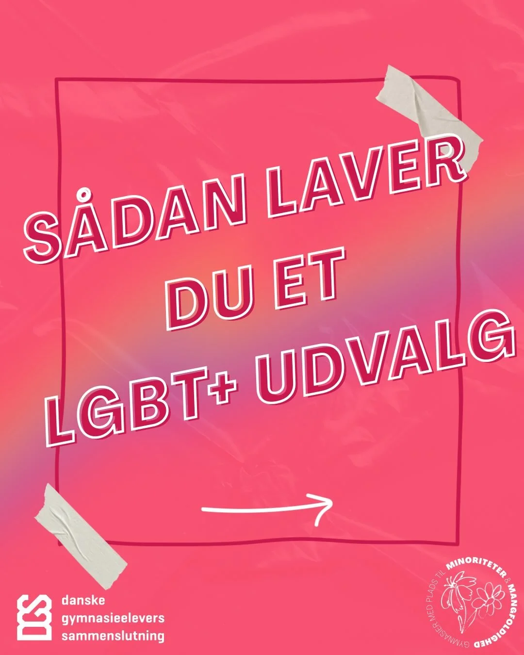 Vil du gerne oprettet et LGBT+-udvalg p&aring; dit gymnasium, men mangler du redskaberne til at f&aring; det stablet p&aring; benene? 🏳️&zwj;🌈 S&aring; l&aelig;s med her og f&aring; inspiration til, hvor du ka starte! 🫶