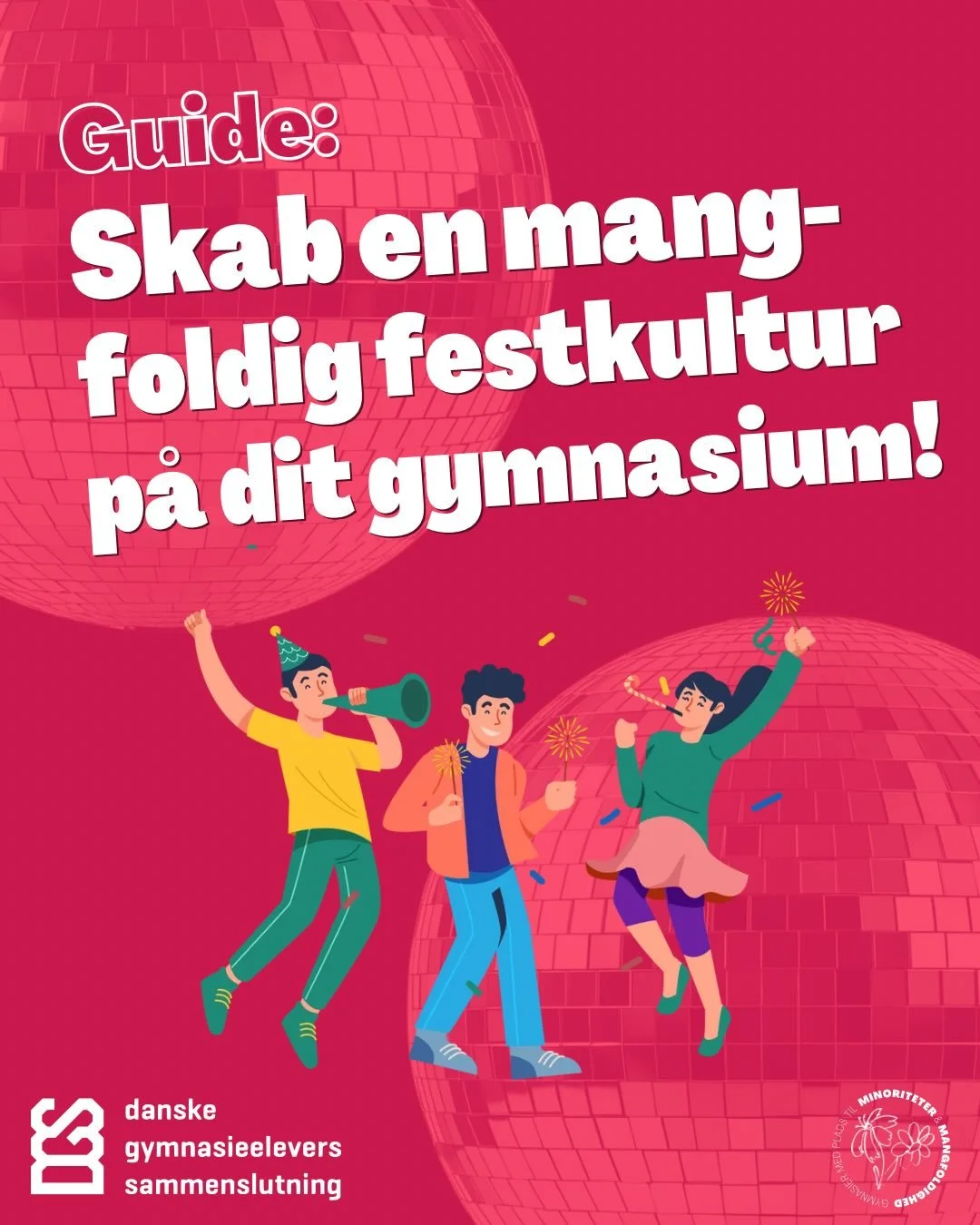 Vi k&aelig;mper for gymnasier - og fester - med plads til alle! 🫶💞 Swipe og se vores 5 tips til en mere mangfoldig festkultur! 🌟