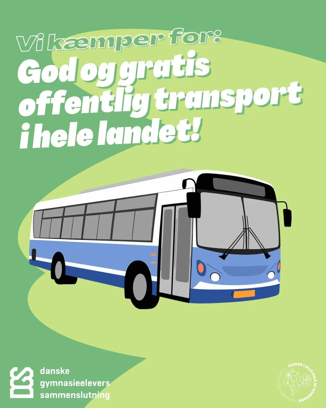 Vi k&aelig;mper for god og gratis offentlig transport i hele landet! 💚 L&aelig;s med her og h&oslash;r hvorfor! 🚌