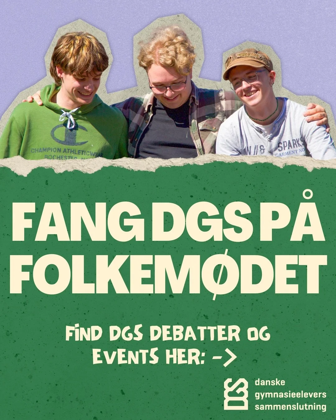 Ses vi p&aring; Folkem&oslash;det?! 💙 Swipe og se DGS' program p&aring; Solskins&oslash;en!