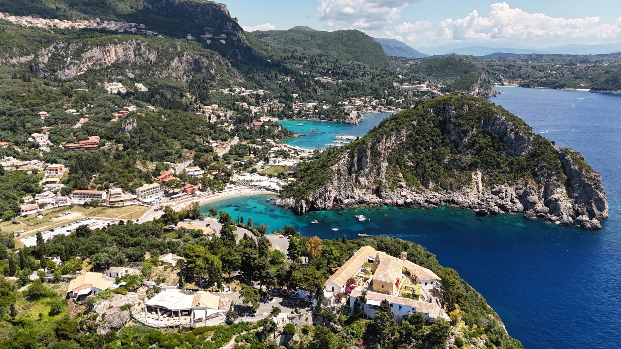 Paleokastritsa coastline and sea caves