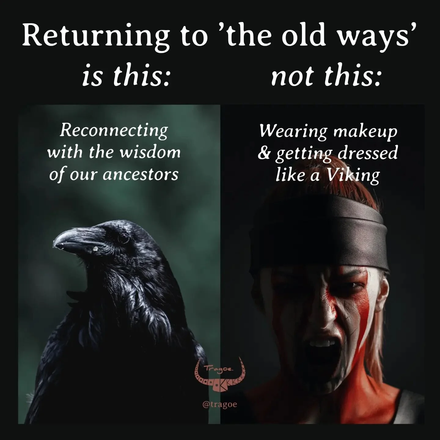 Do you subscribe to this perspective?⁠
⁠
Follow @tragoe for Pagan culture⁠
Follow @tragoe for Pagan culture⁠
⁠
With the rise of Hollywood productions (Vikings, the Marvel Universe, and the like) inspired by ancient mythology, many people have suddenl