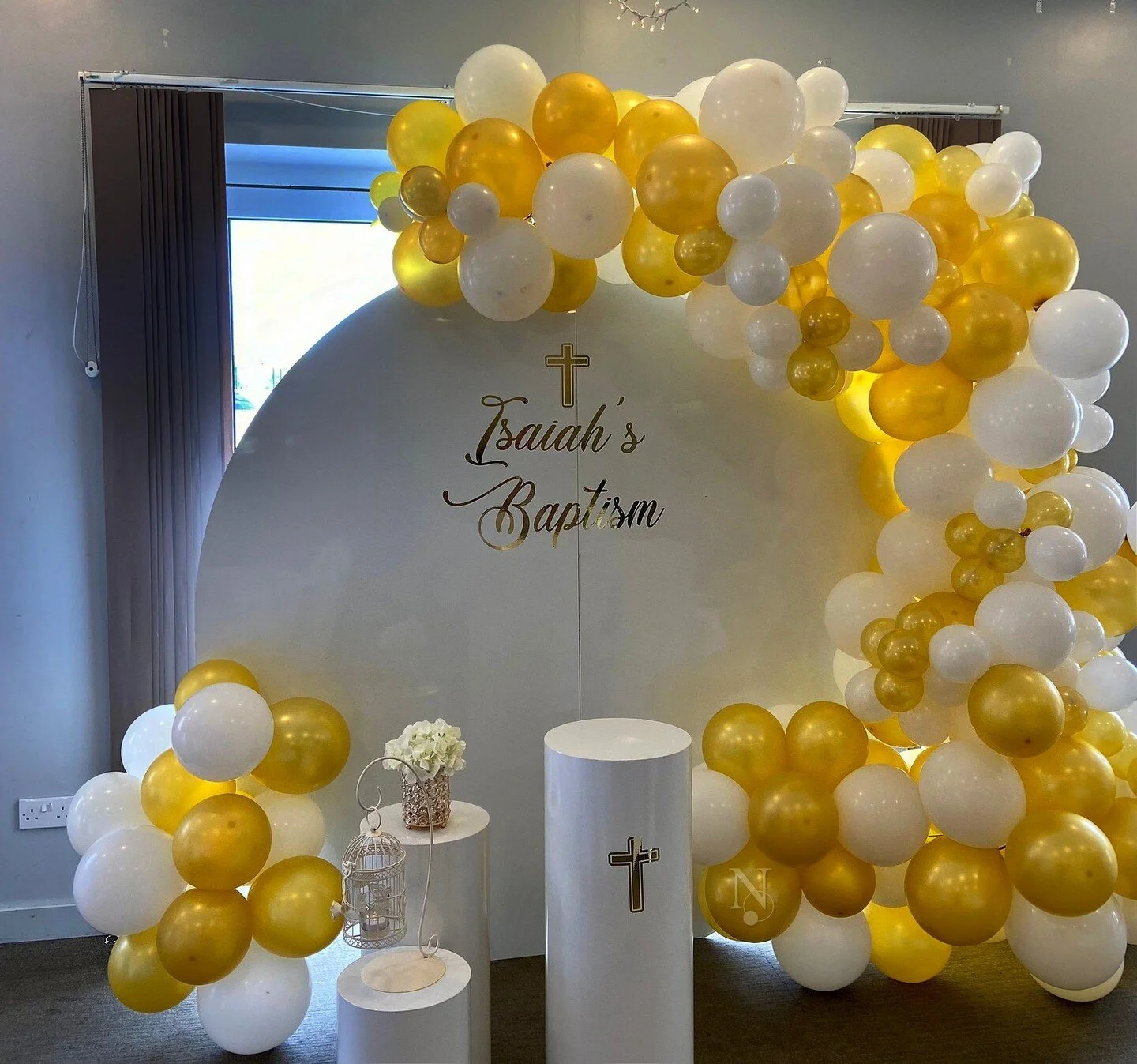 A baby's first celebration is their christening day, so of course we had to go all out and make it extra special!

We loved collaborating with @officialdivineevents on putting together Isaiah's christening party.

Balloon design &amp; styling: @noire