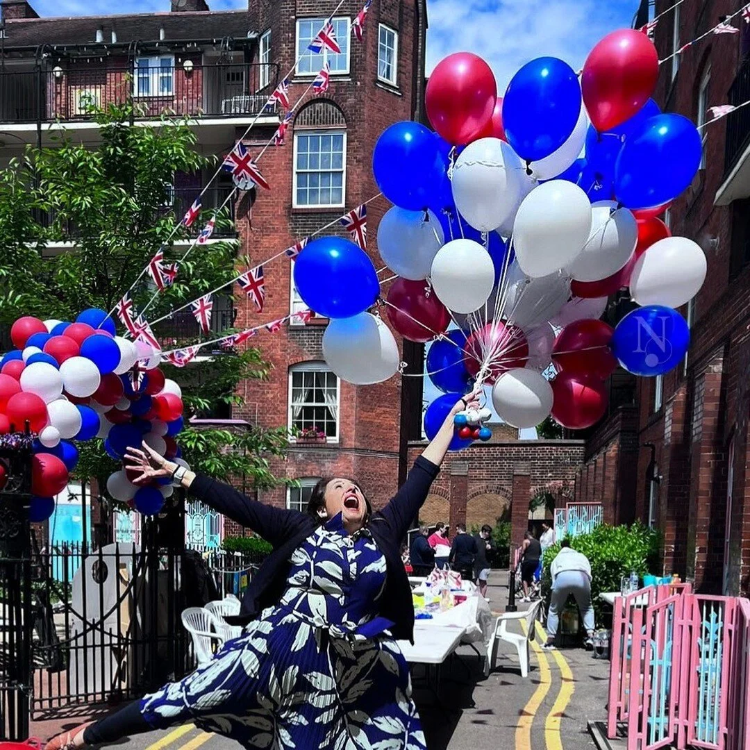 We had the pleasure of putting together this balloon garland &amp; helium balloon bunches for the Platinum Jubilee Weekend on behalf of the Islington Council for one of their local estates. 

Noir Events. 

Full-service wedding &amp; event planning, 