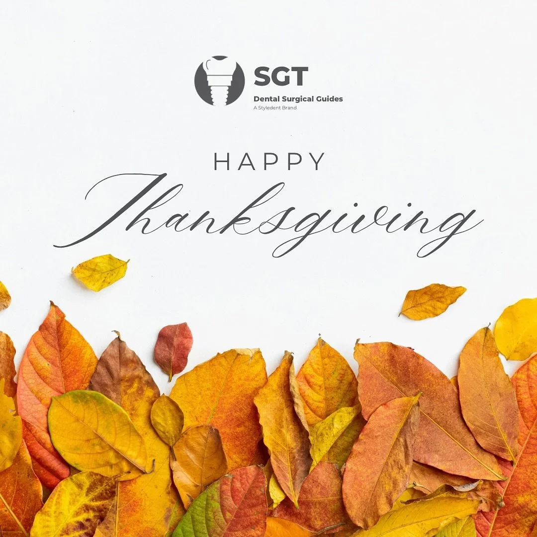 Guiding Success, One Case at a Time. Happy Thanksgiving! 🍁🤍🍁

This holiday season, our team is especially thankful for the partnership and trust you place in us, particularly with your surgical guide and implant cases.

We know precision is paramo