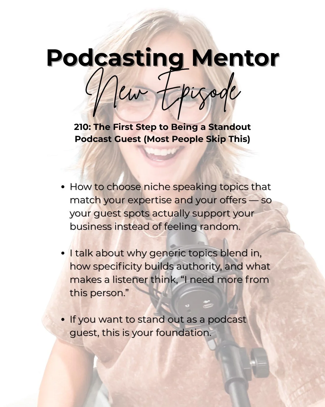 Everyone wants to talk about pitching podcasts and getting booked.

But none of that works if your topics are wrong.

In my newest solo episode, I&rsquo;m breaking down the real first step to being a standout podcast guest &mdash; choosing niche spea