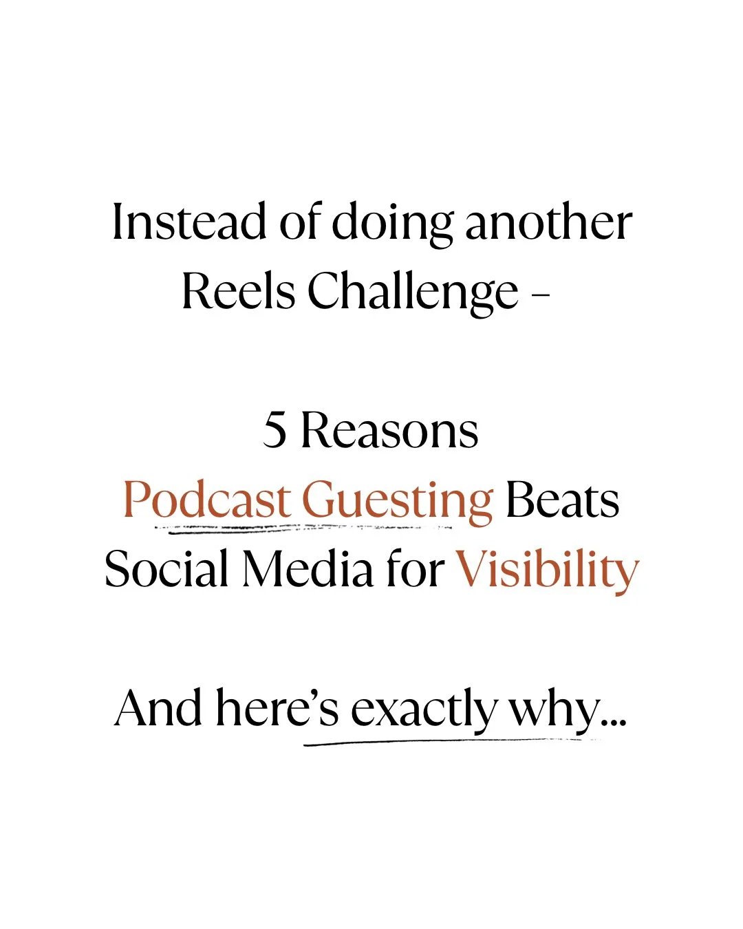 Which number sounds the most exciting to you in your business? ⬇️

.
.
.

My free Podcast Matchmaking Community is for podcast hosts looking for guests and guests looking for podcasts to speak on. 

Find the link 🔗 where links live.