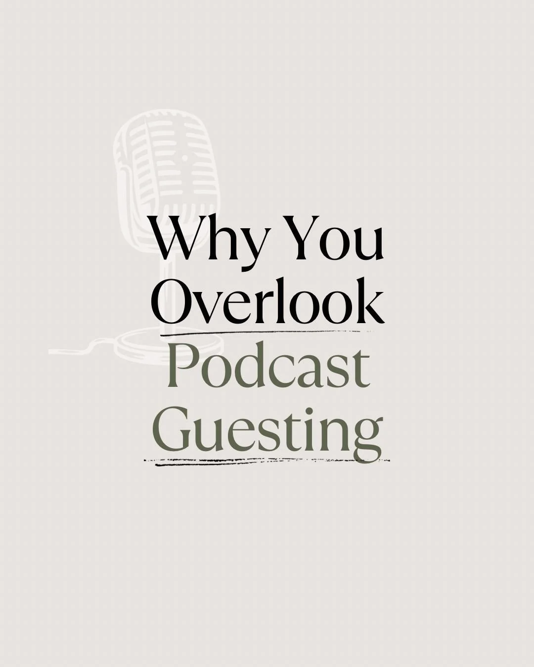 Quit sleeping on podcast guest speaking. YOU have value and an expertise to share right now, today, as you are. 🫶🏼

So get out of your own way and let your business grow by speaking on the right podcasts. 

DM me TOUR and I&rsquo;ll send you the de