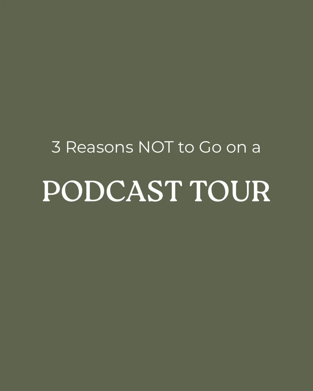 A podcast tour can work for any point in your business&hellip;

👩🏼&zwj;💻 New to business and just starting out ➡️ you get to borrow trust from the host and their already established audience.

🤳 Have a launch coming up? ➡️ Guest on podcasts 30-60