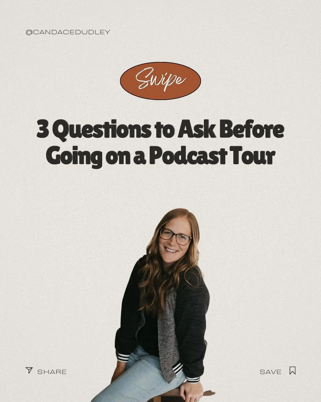 A Podcast Tour is always a good thing. 

But, there are a free things to make sure you have in place. 

Swipe and answer these 3 questions to see if a podcast tour is right for you.

Podcast Tours are available this month at the link in my bio.