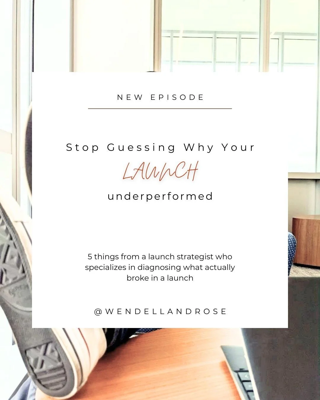 If you've ever finished a launch and thought "I don't know what went wrong," this episode is for you.

Ren @wendellandrose is a launch strategist who specializes in diagnosing exactly what broke and how to fix it. 

And spoiler: it's usuall