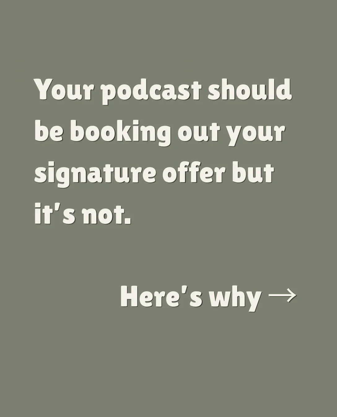 Having a podcast is fun, but having one that books out your signature offer is better! 

You&rsquo;re already consistently putting out weekly episodes, 

In Podcasting for Authority, I make sure you&hellip;
🎙️Have the right guests on your show that 
