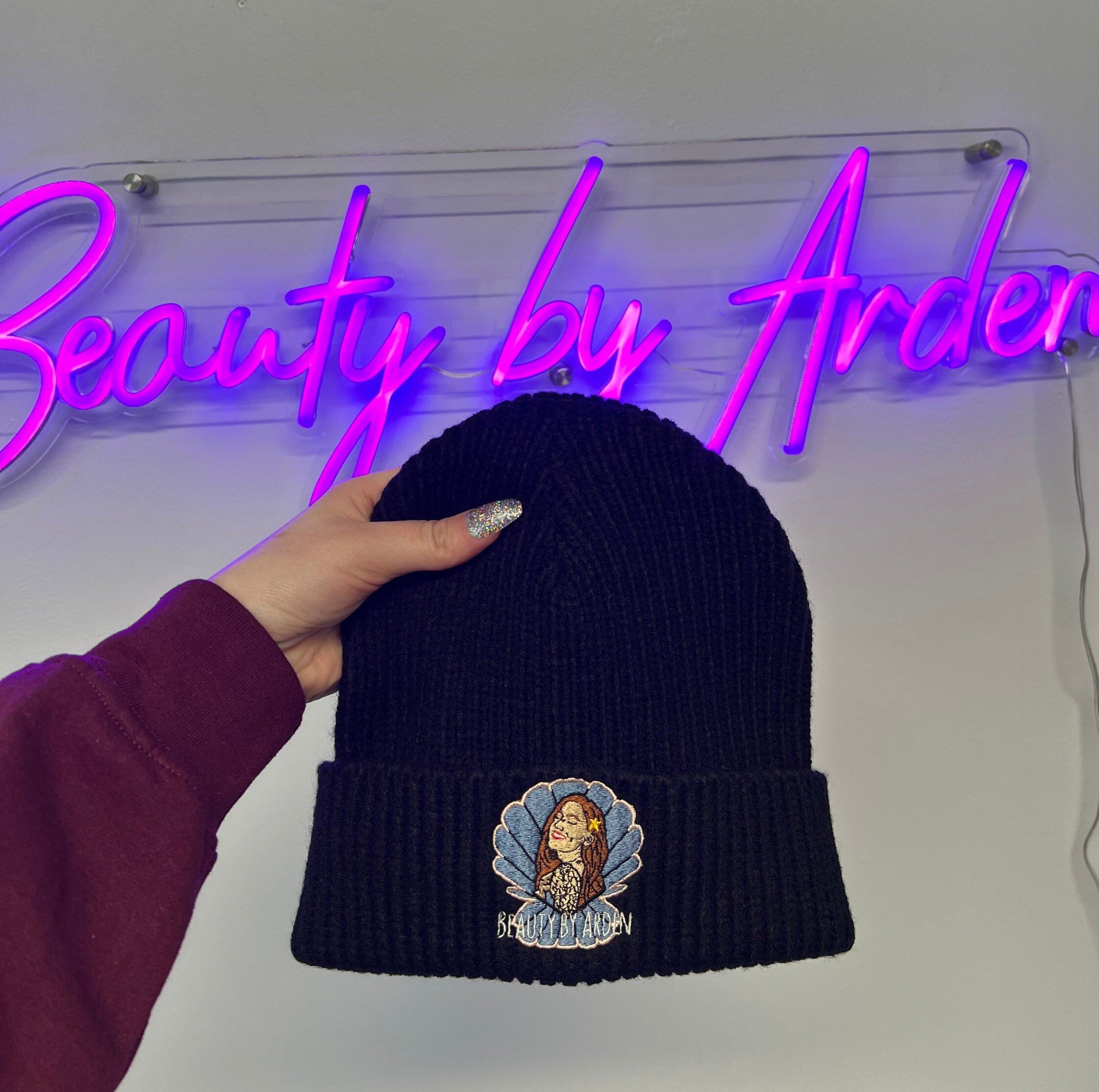 Beauty by Arden Stitched Logo Beanie