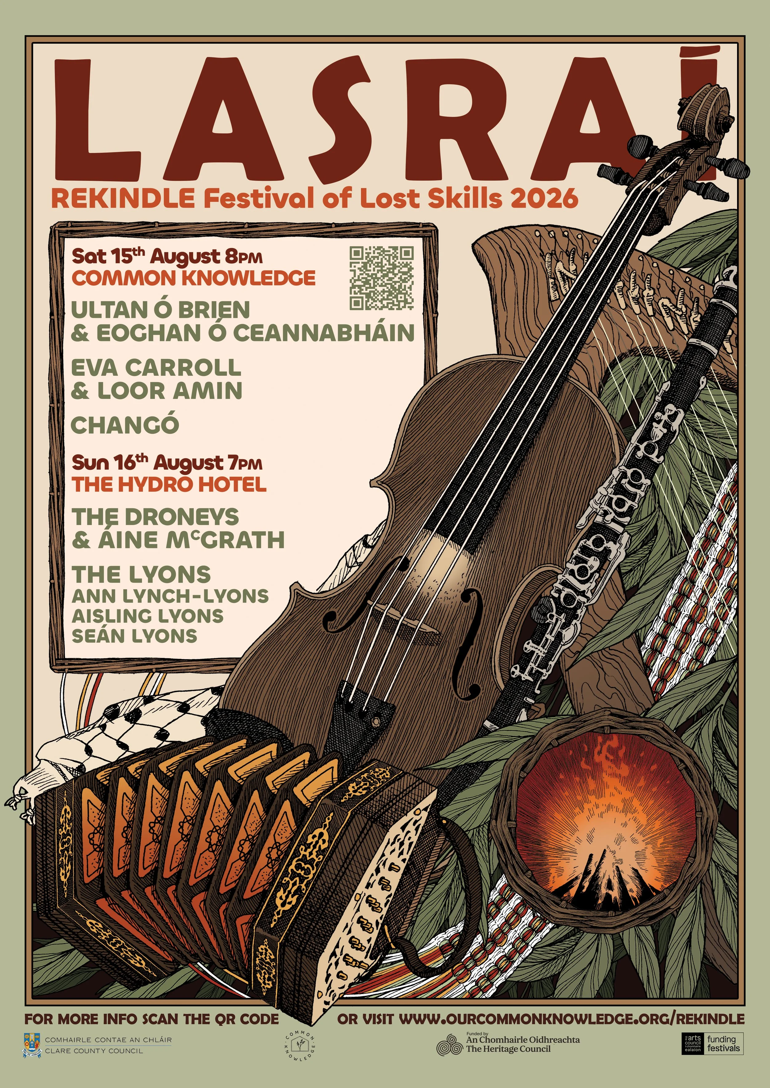 LASRAÍ with Eoghan Ó Ceannabháin &amp; Ultan Ó Brien, Eva Carroll &amp; Loor Amin and Changó.