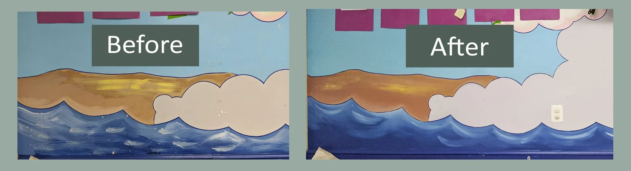 Gutman Early Learning Center mural restoration