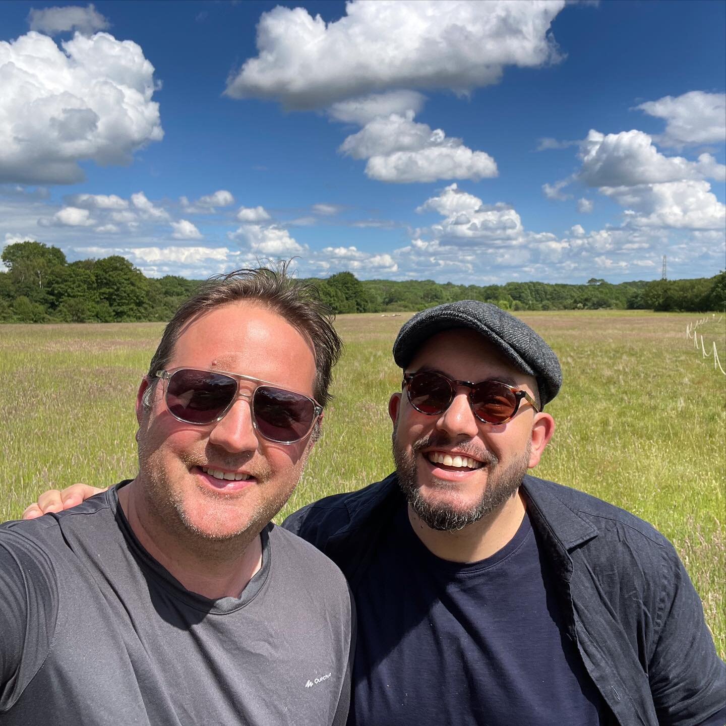 Enjoying walking and talking with @dacbennett on the big meadow